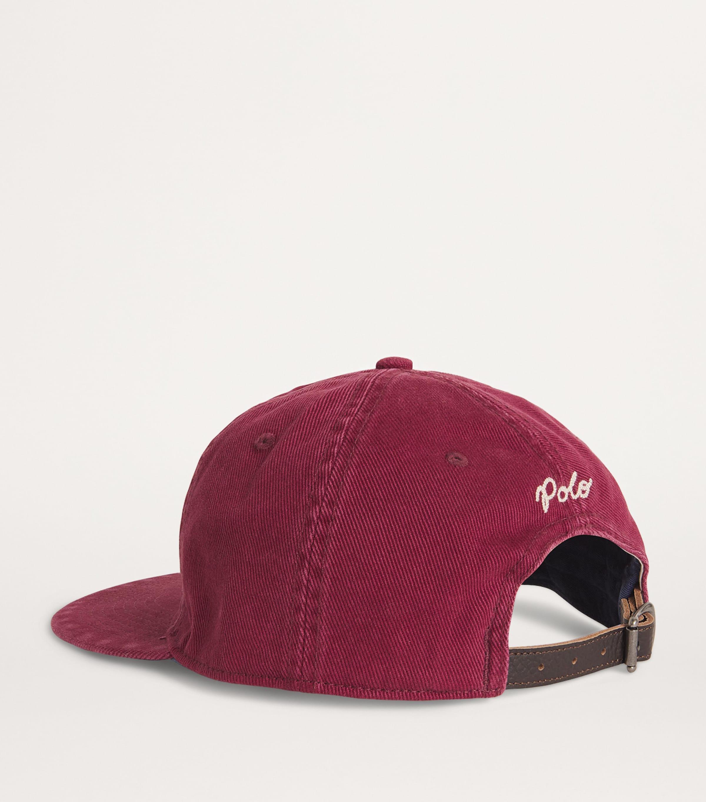 Polo Ralph Lauren Cotton Signature Cap in Red for Men | Lyst