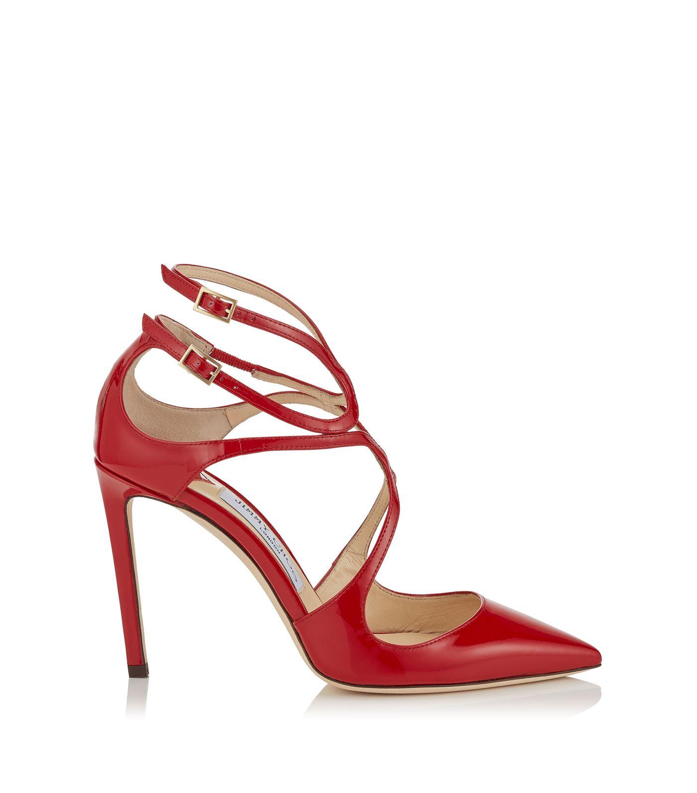 Jimmy Choo Leather Lancer 100 Pumps in Red - Lyst
