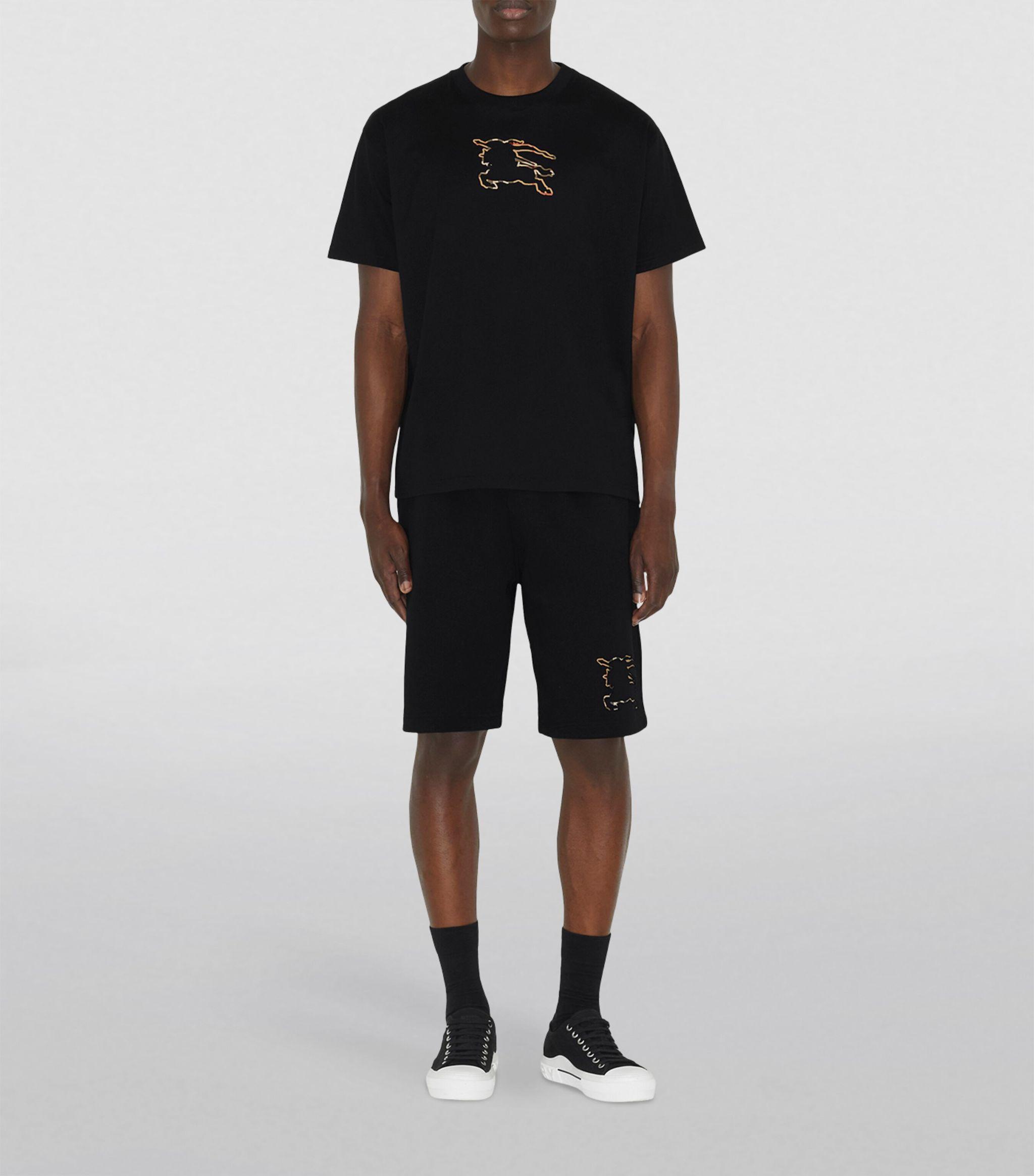 Burberry Check Ekd T shirt in Black for Men Lyst
