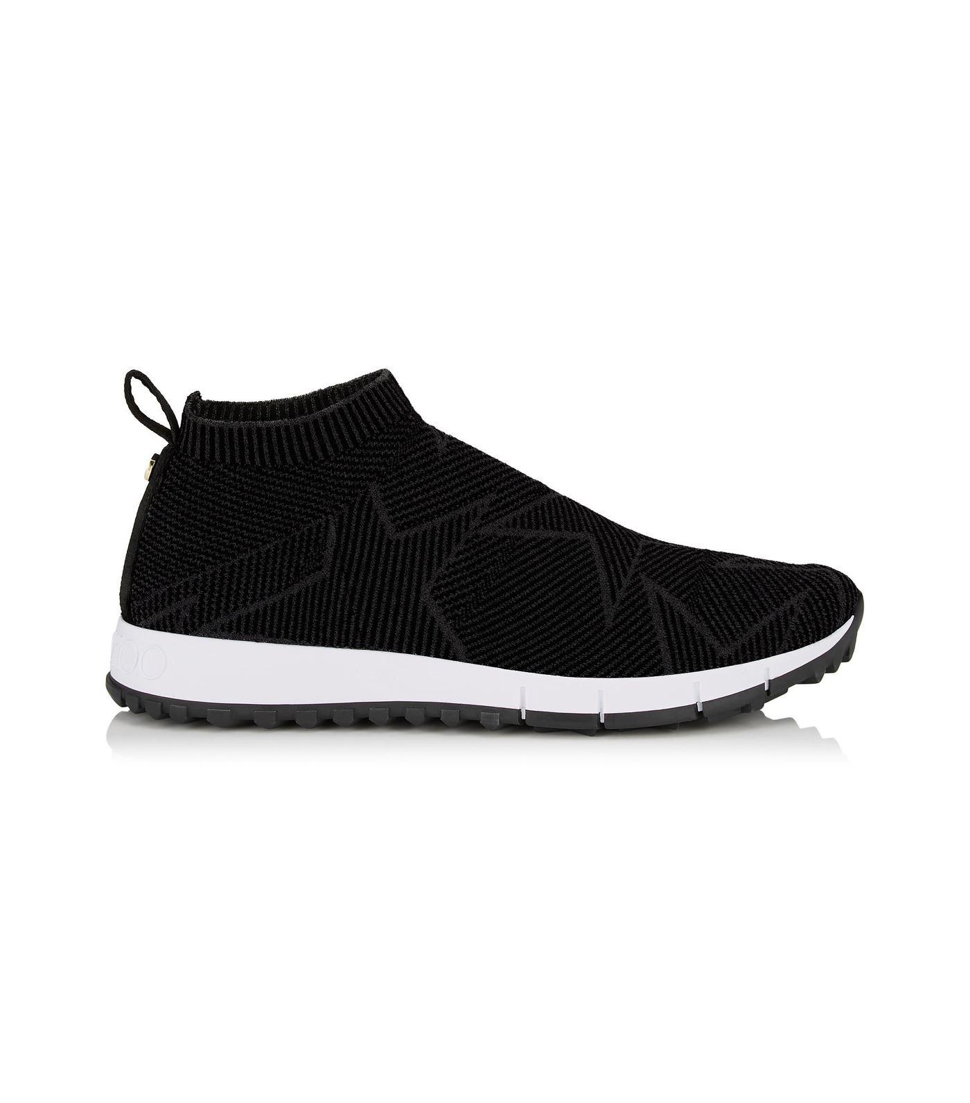 Jimmy Choo - Norway Opal Gray Lurex Knit Fur Pom-Pom Sneaker