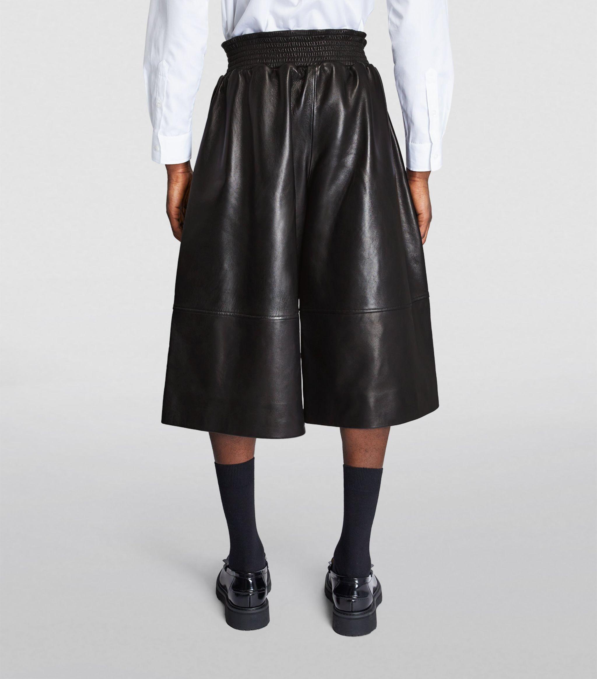 Simone Rocha Leather Culottes in Black for Men | Lyst UK