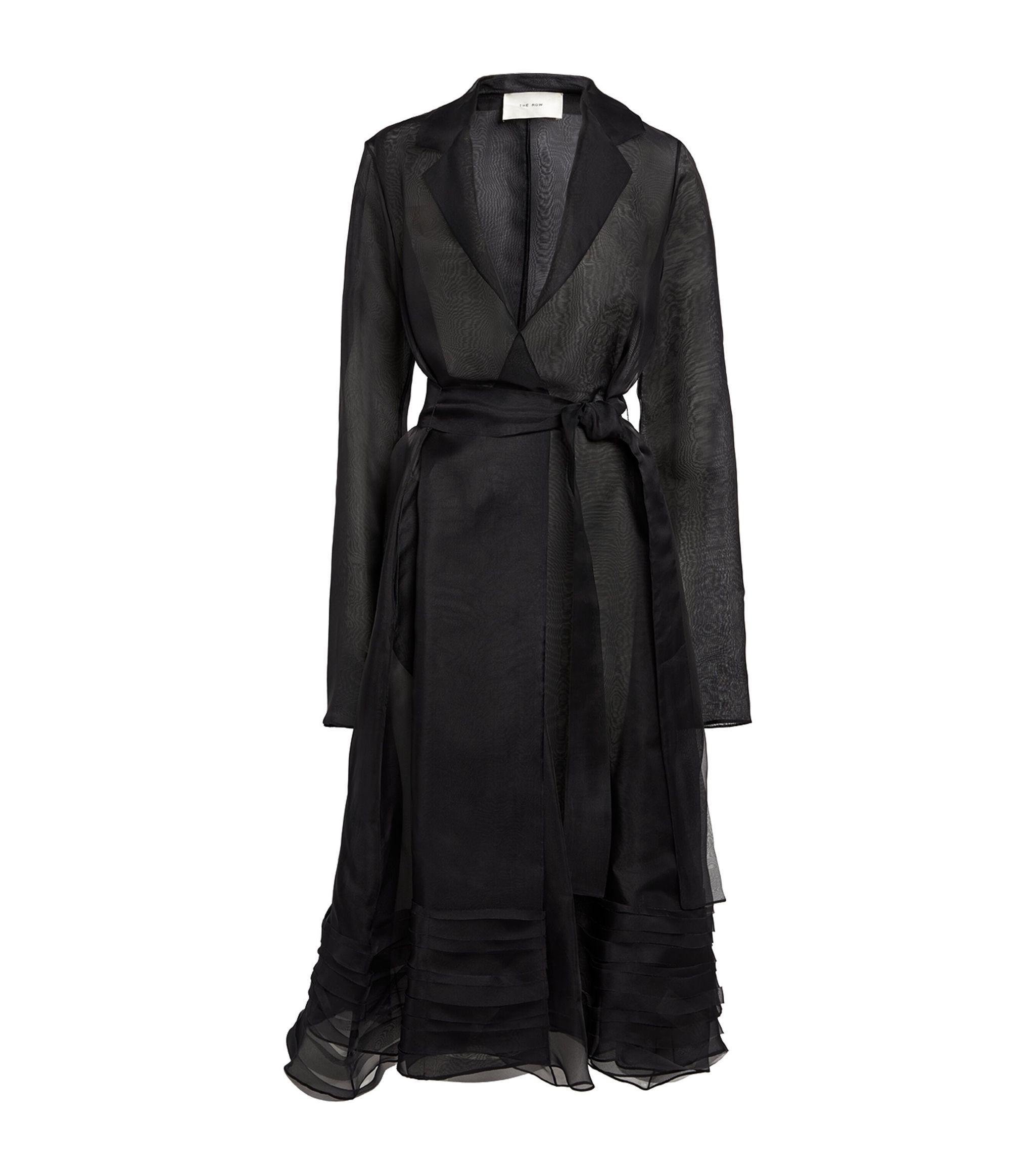 The Row Silk Haleakala Coat in Black | Lyst
