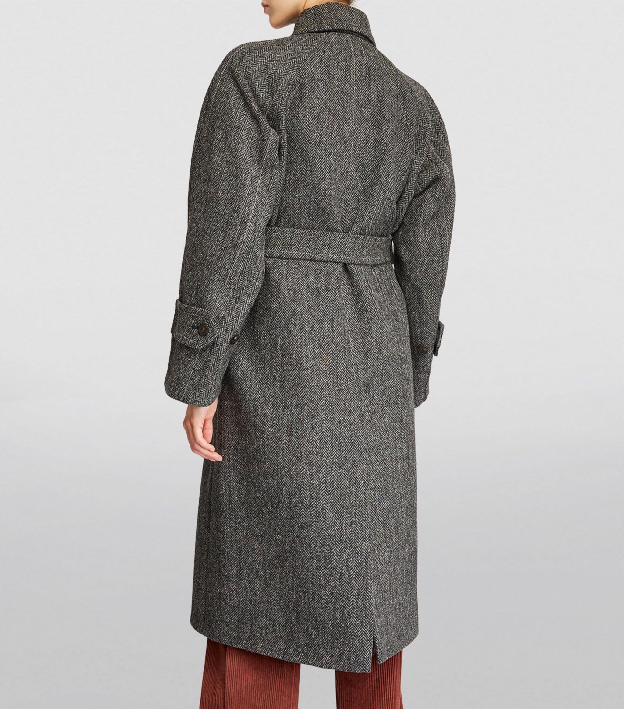 Weekend by Maxmara X 24 By Kate Phelan Harris Tweed Coat in Gray