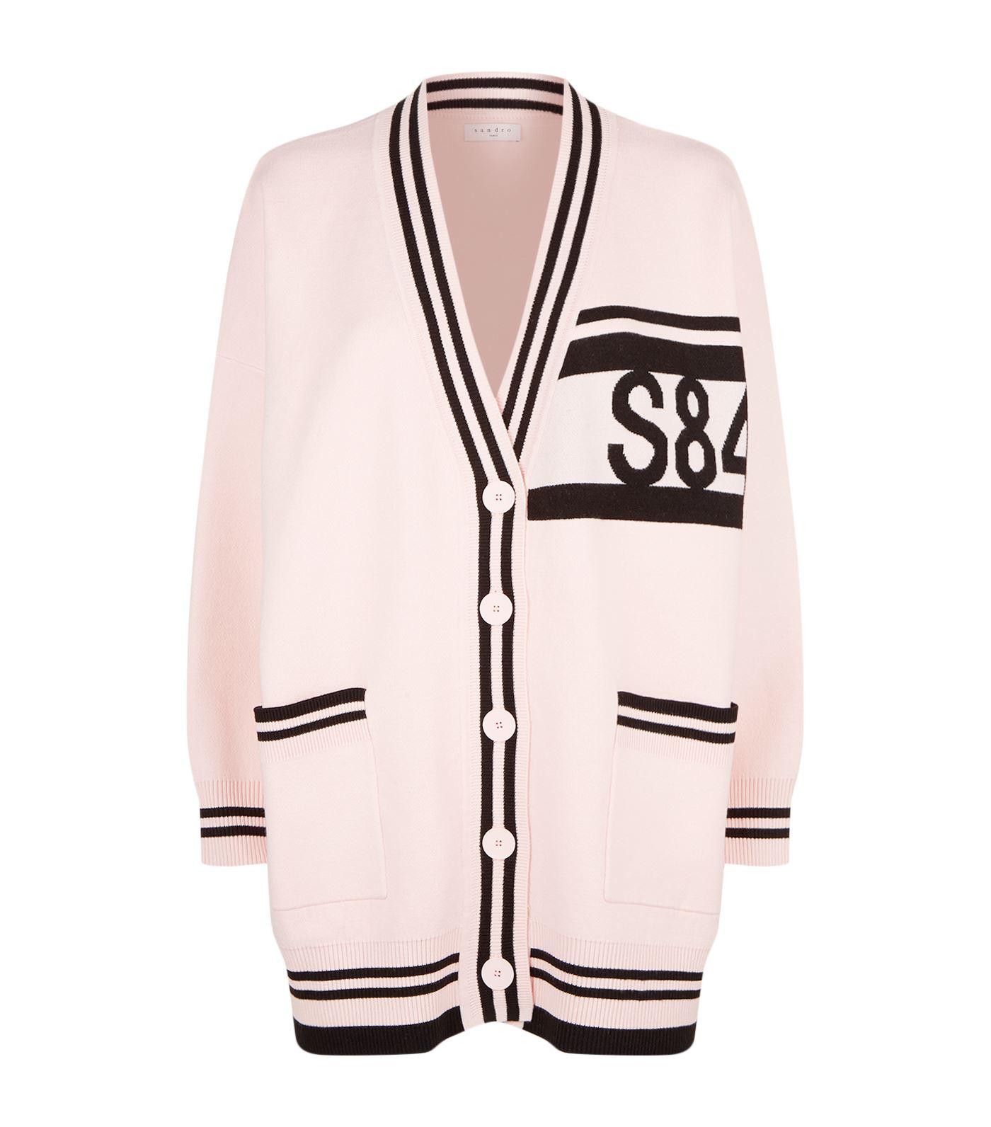 sandro pink cardigan