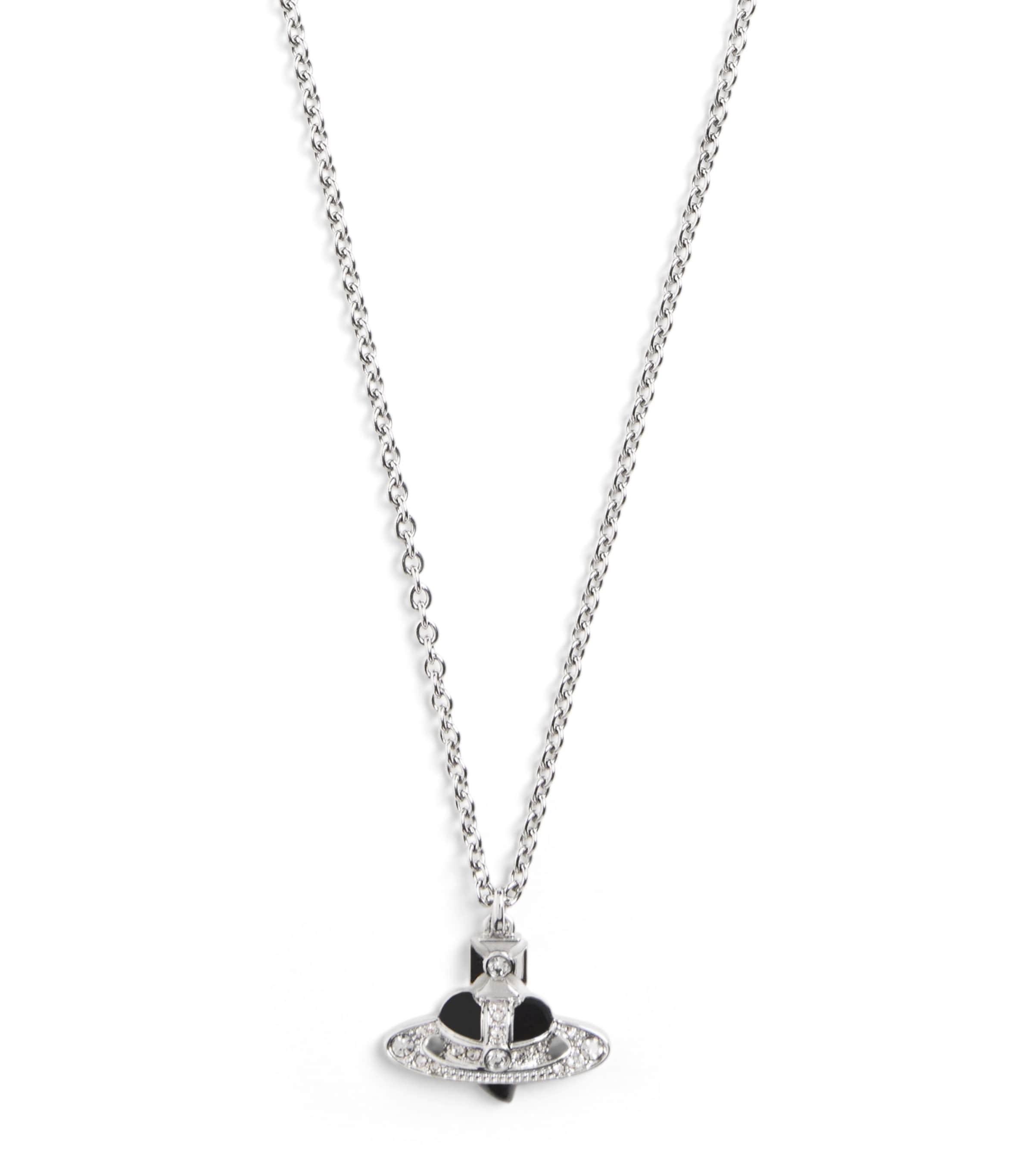 Vivienne Westwood Diamante Heart Necklace in Metallic for Men | Lyst