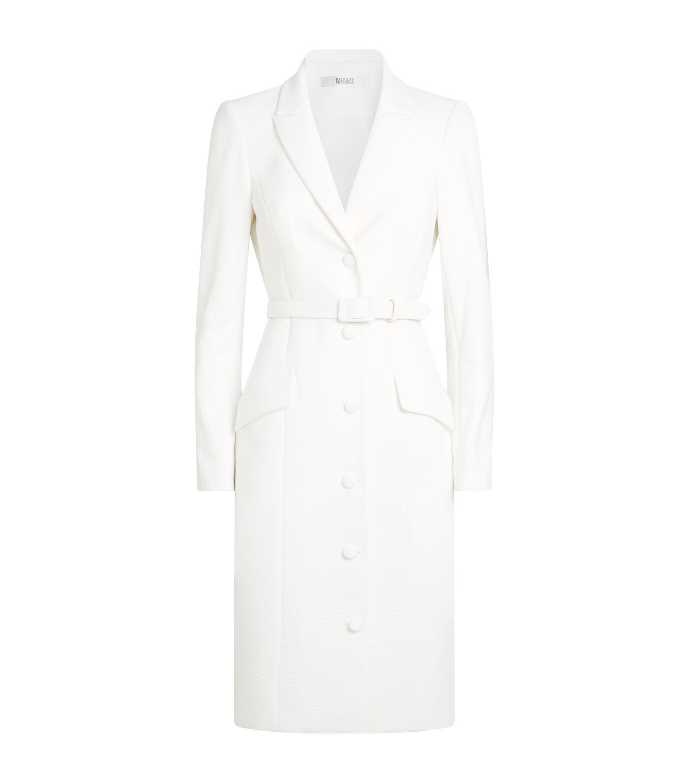 white belted blazer dress