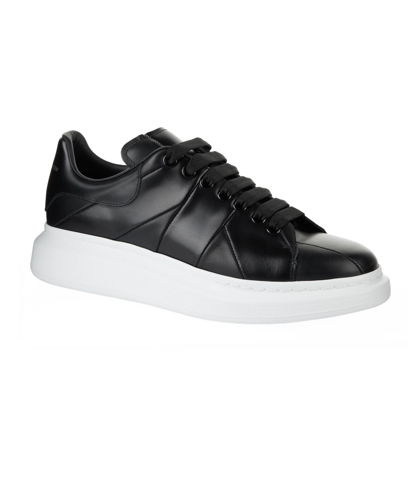 Alexander McQueen Pelle S.gomma Leather Sneakers in Black for Men | Lyst