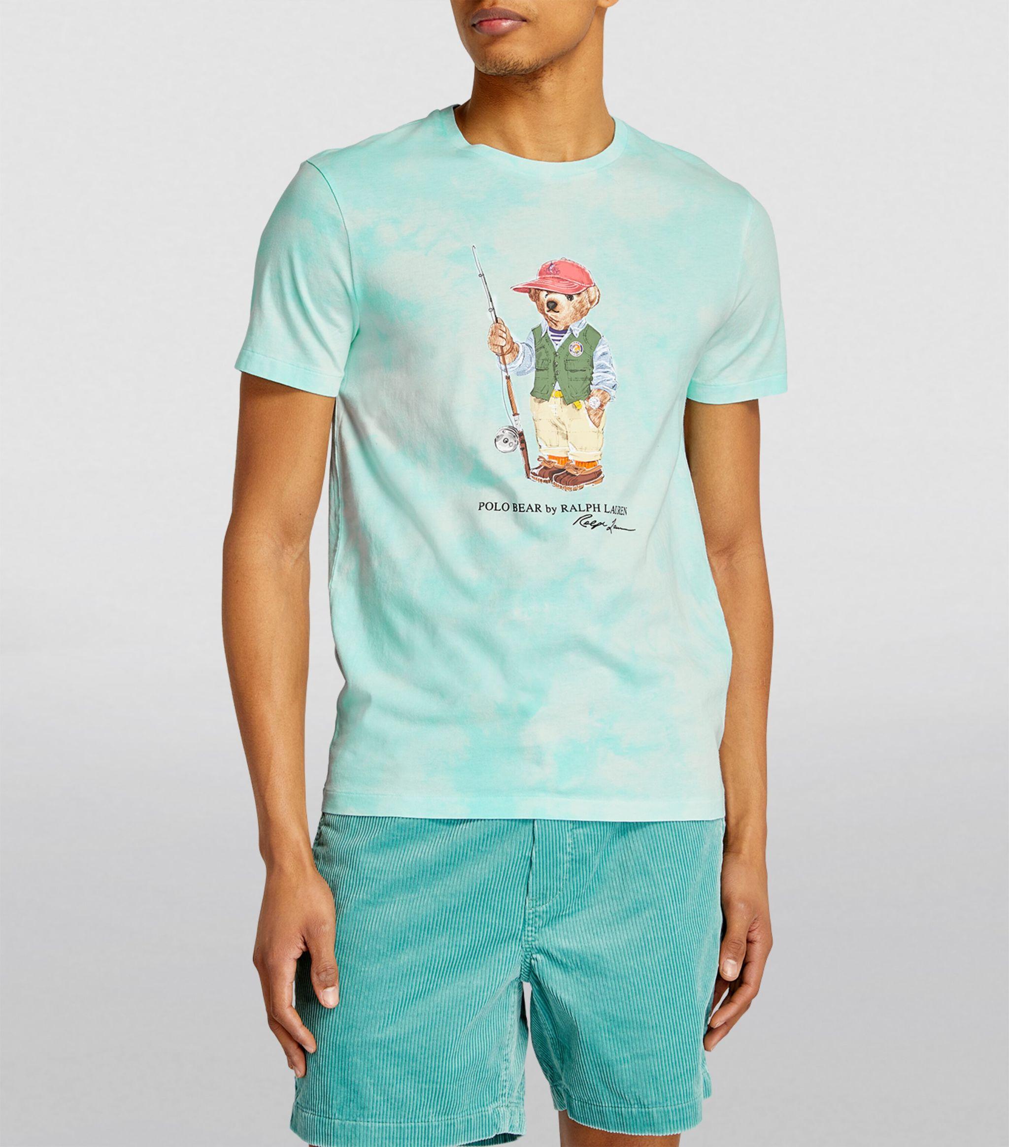 Polo bear fishing t shirt online