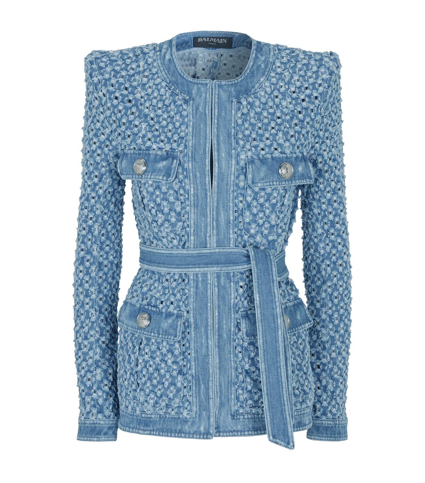 balmain jean jacket