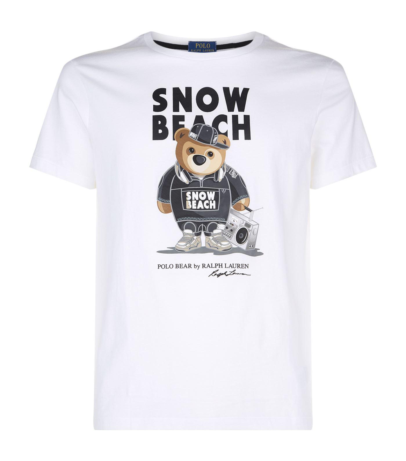 Ralph Lauren Snow Beach Bear T-shirt in White for Men | Lyst