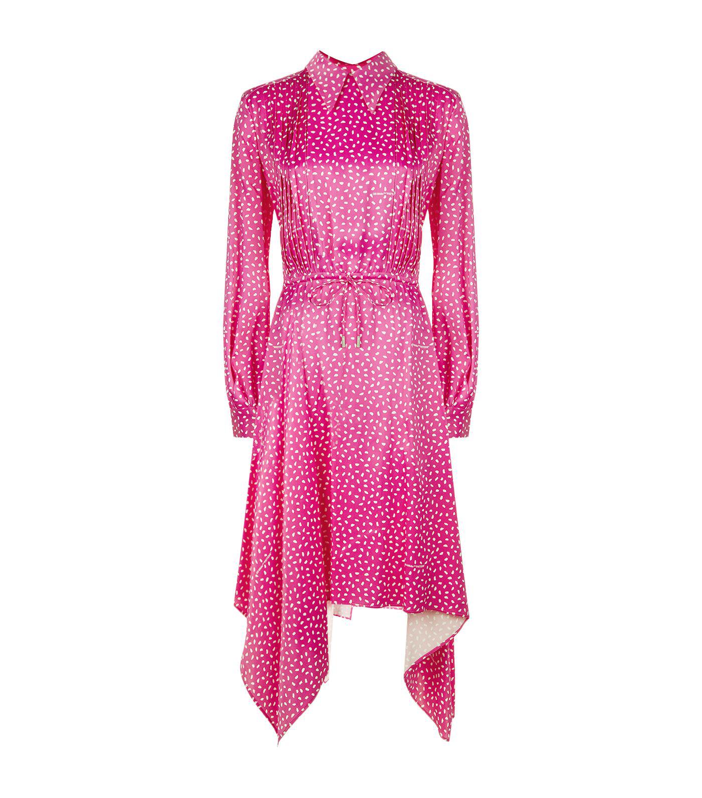 off white pink dress