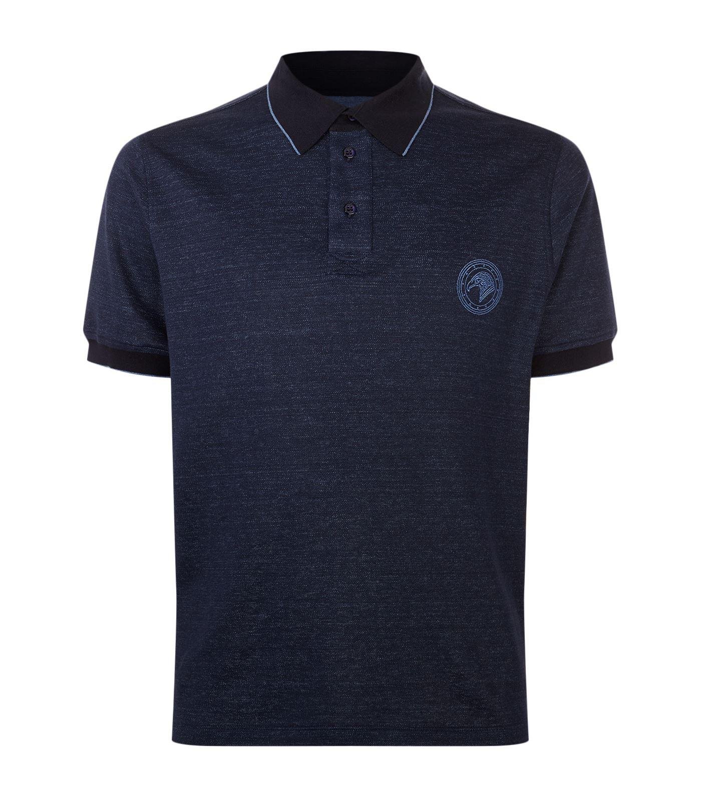 Stefano Ricci Eagle Logo Polo Shirt in Blue for Men | Lyst UK