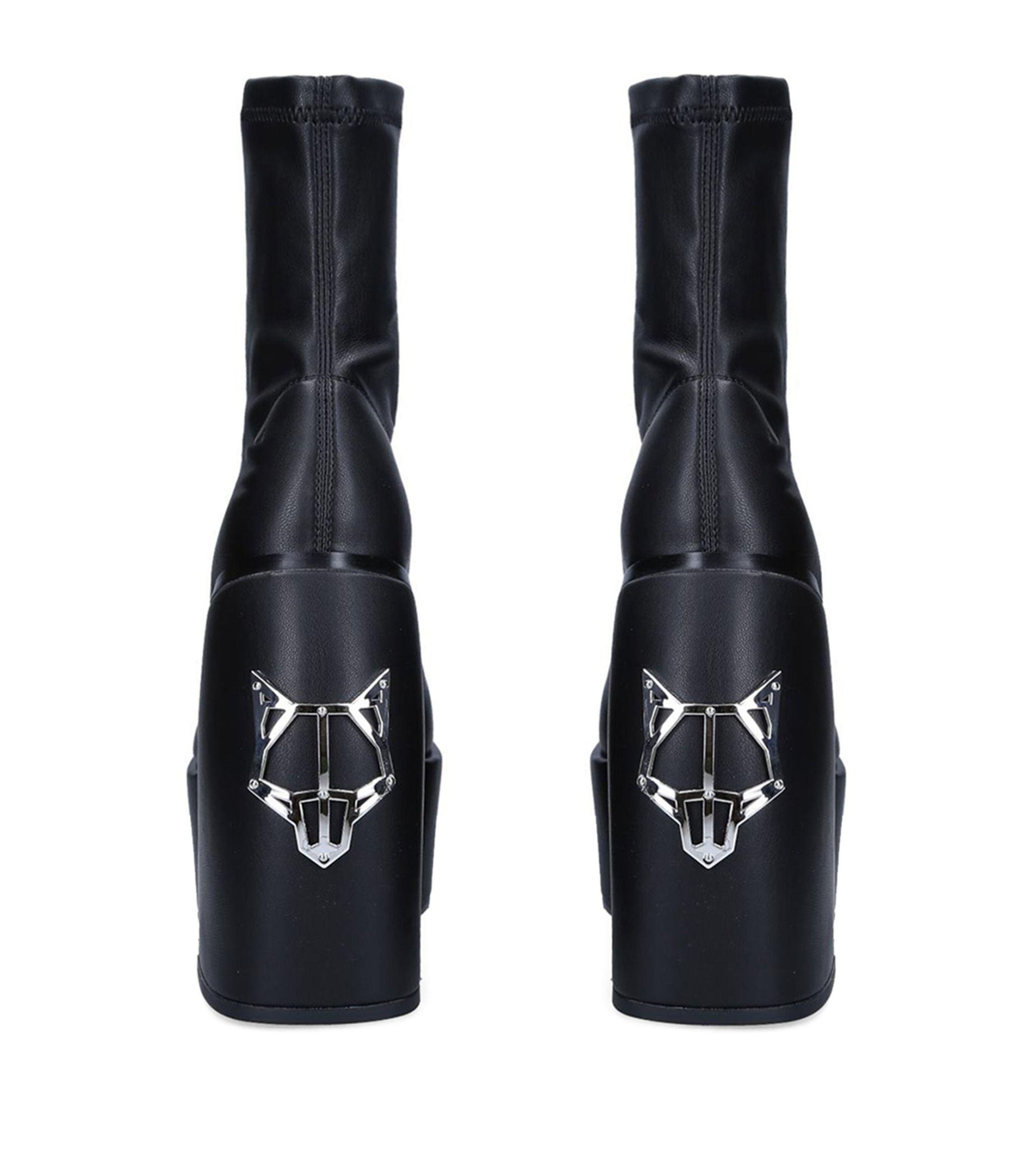 NAKED WOLFE SUGAR BLACK STRETCH ハイヒールブーツ