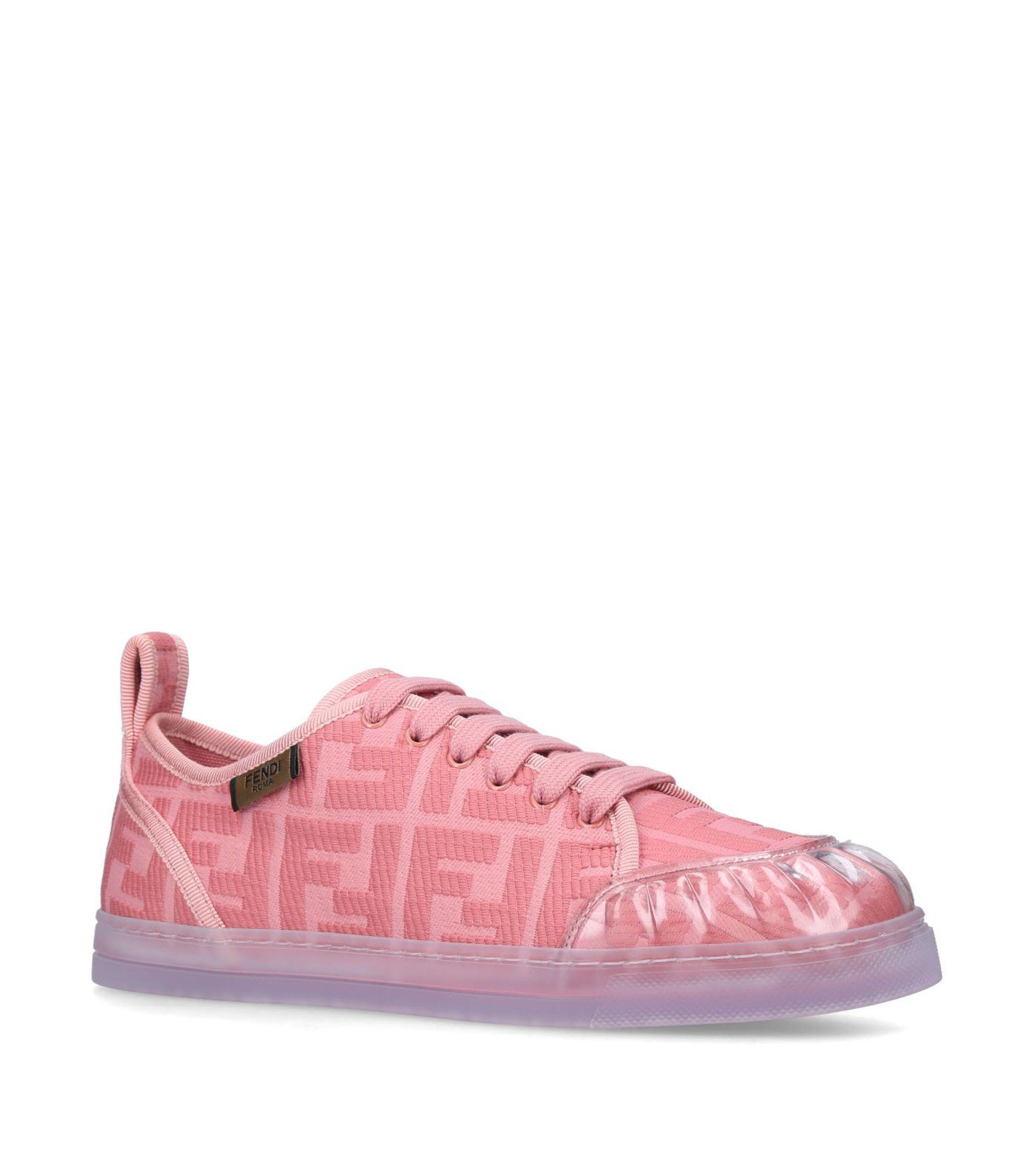 Fendi Promenade Ff Canvas Trainers in Pale Pink (Pink) - Save 26% - Lyst