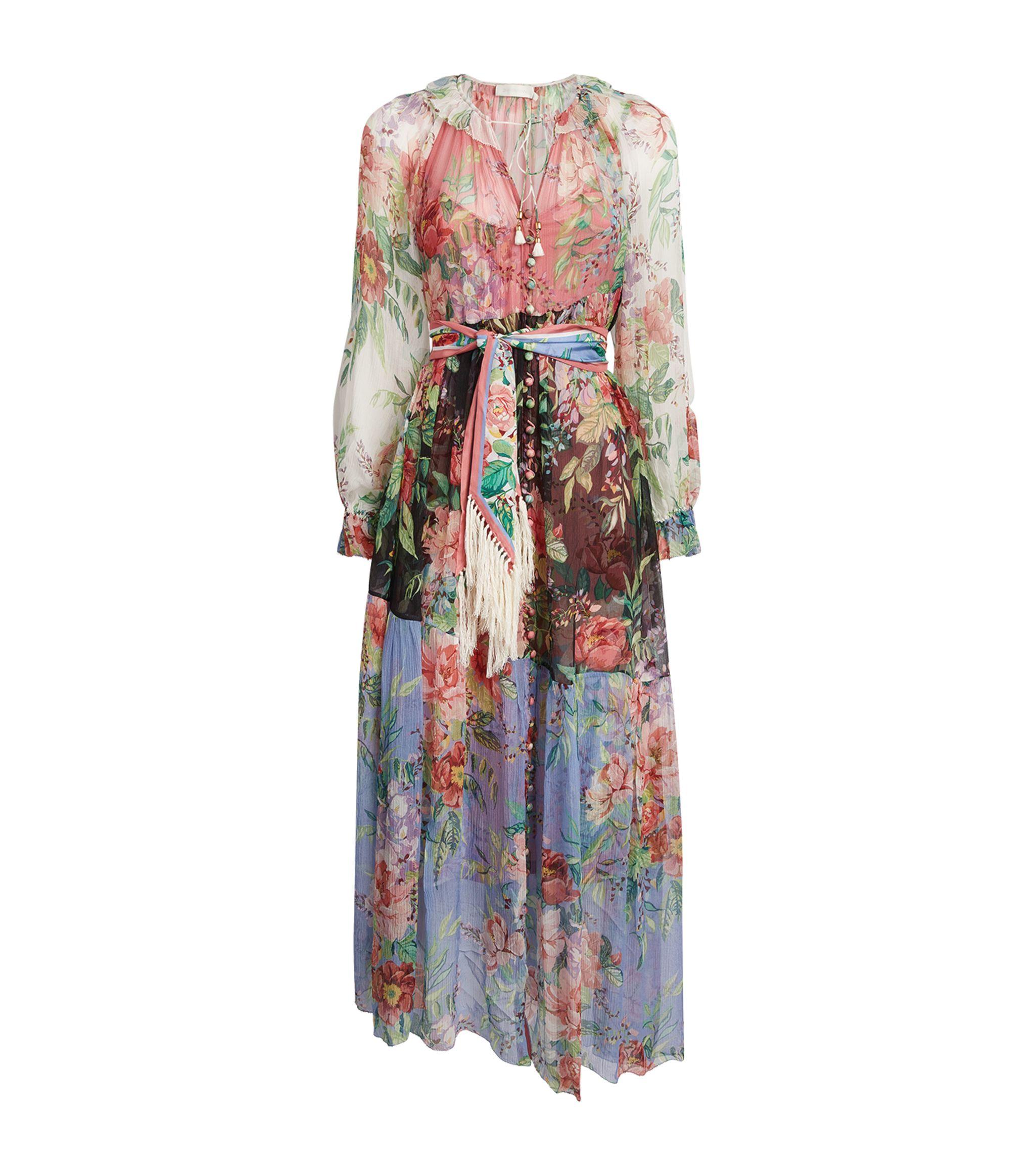 Zimmermann Silk Bellitude Floral Dress - Lyst