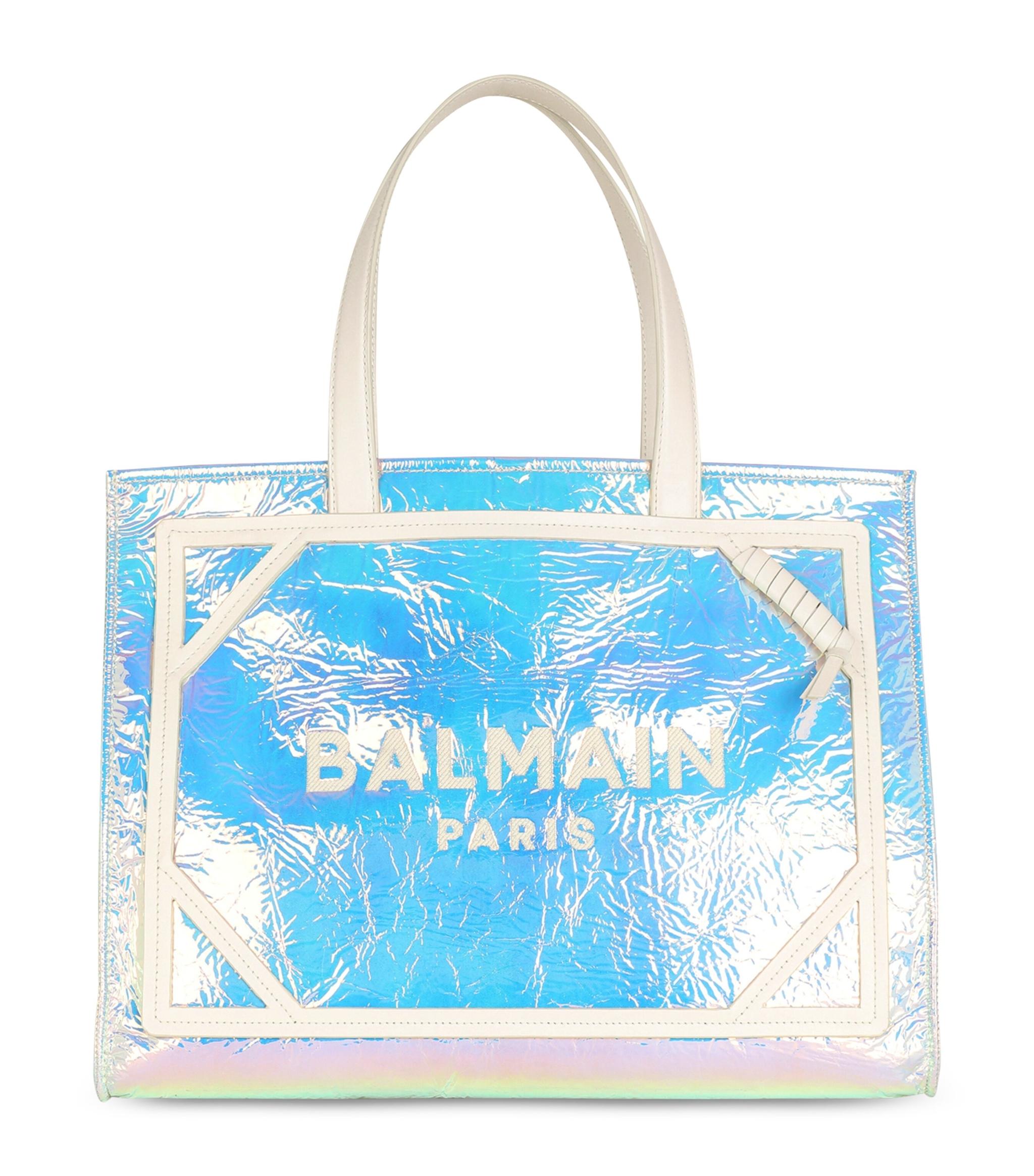 Balmain Iridescent Barmy 42 Tote Bag in Blue Lyst