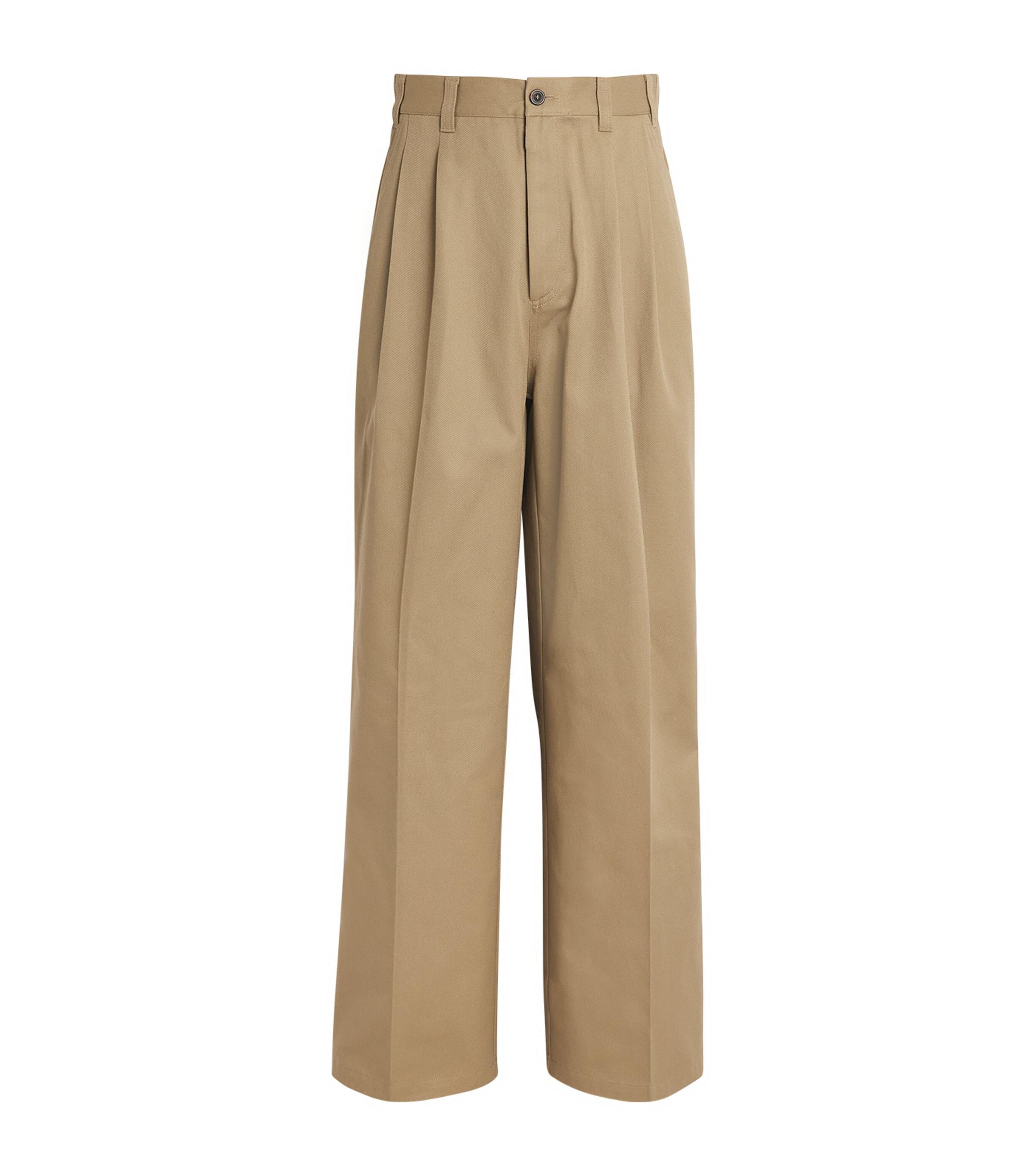 (関税・送料込) Maison Margiela pleat trousers (beige) Maison Margiela Light Beige Pleated Trousers | ShopSimon