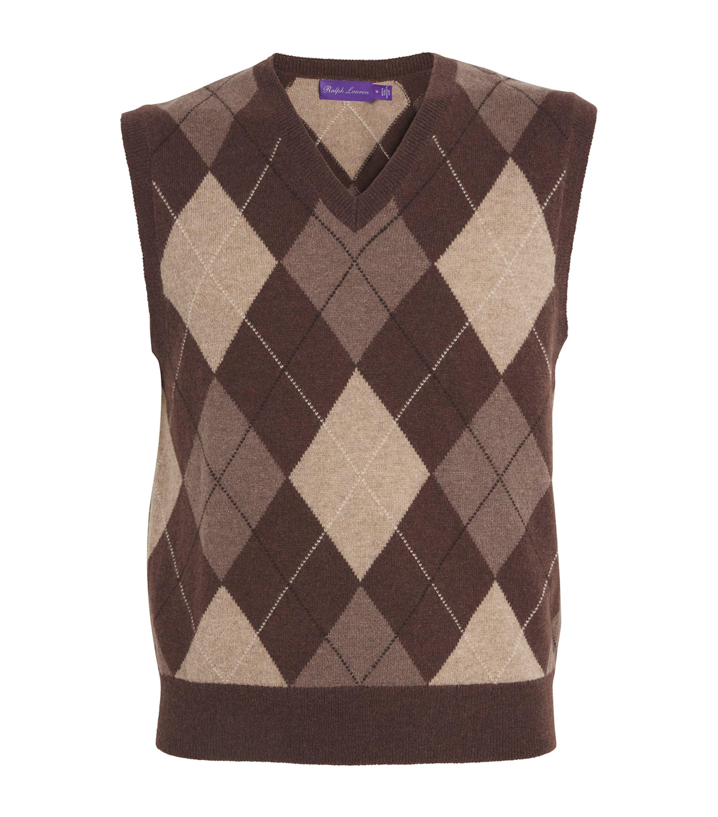 Ralph Lauren Ralph Lauren Label Cashmere Argyle-Knit Sweater Vest