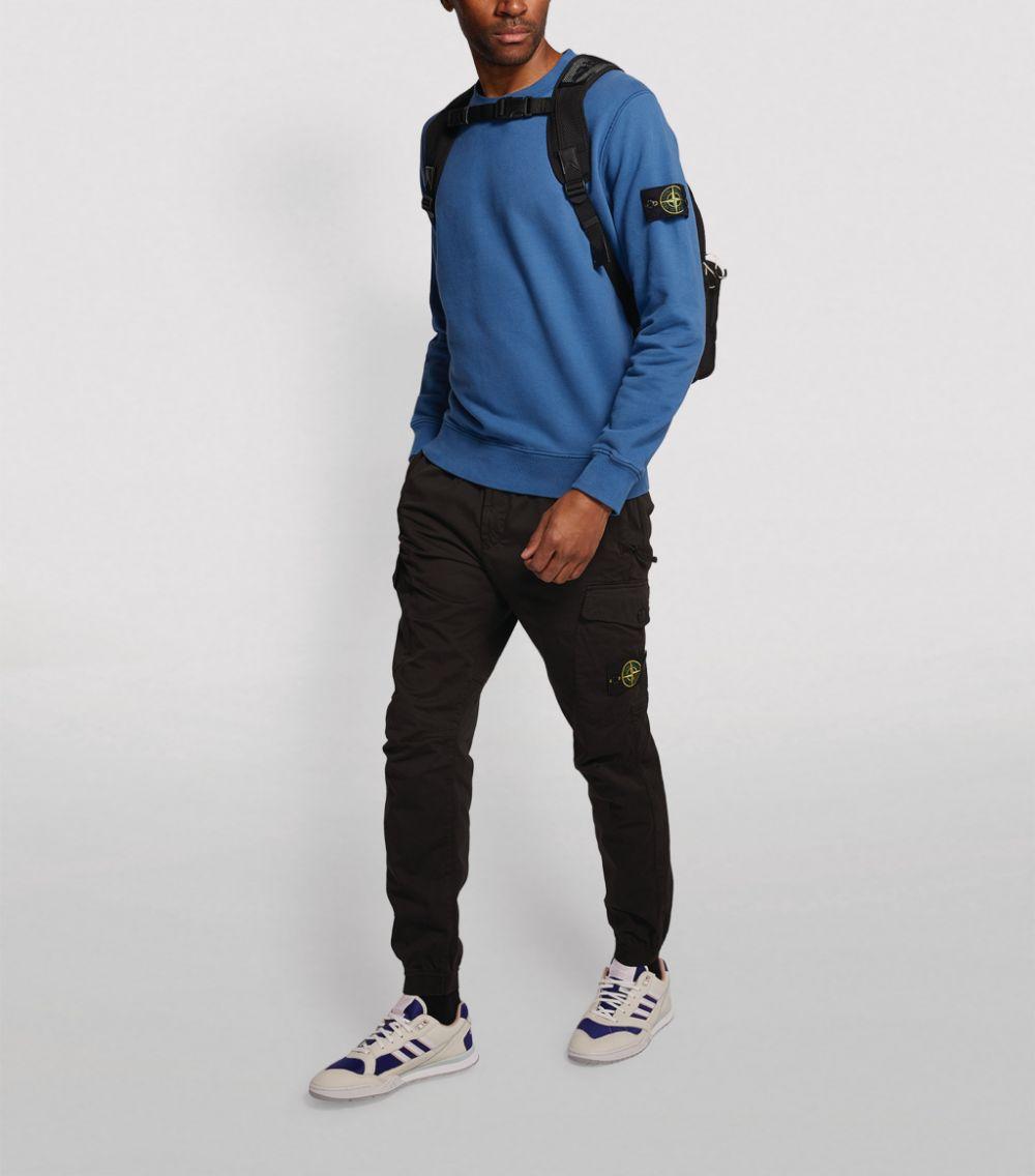Stone Island Cotton Cuffed Cargo Trousers in Black for Men - Lyst