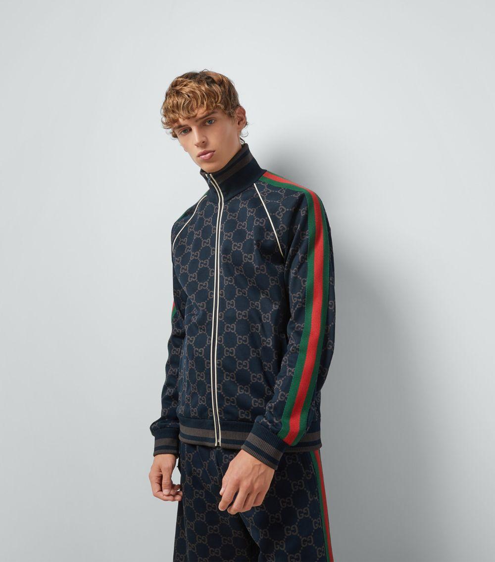 Gucci Gg Jersey Cotton Jacket in Blue for Men Lyst Canada