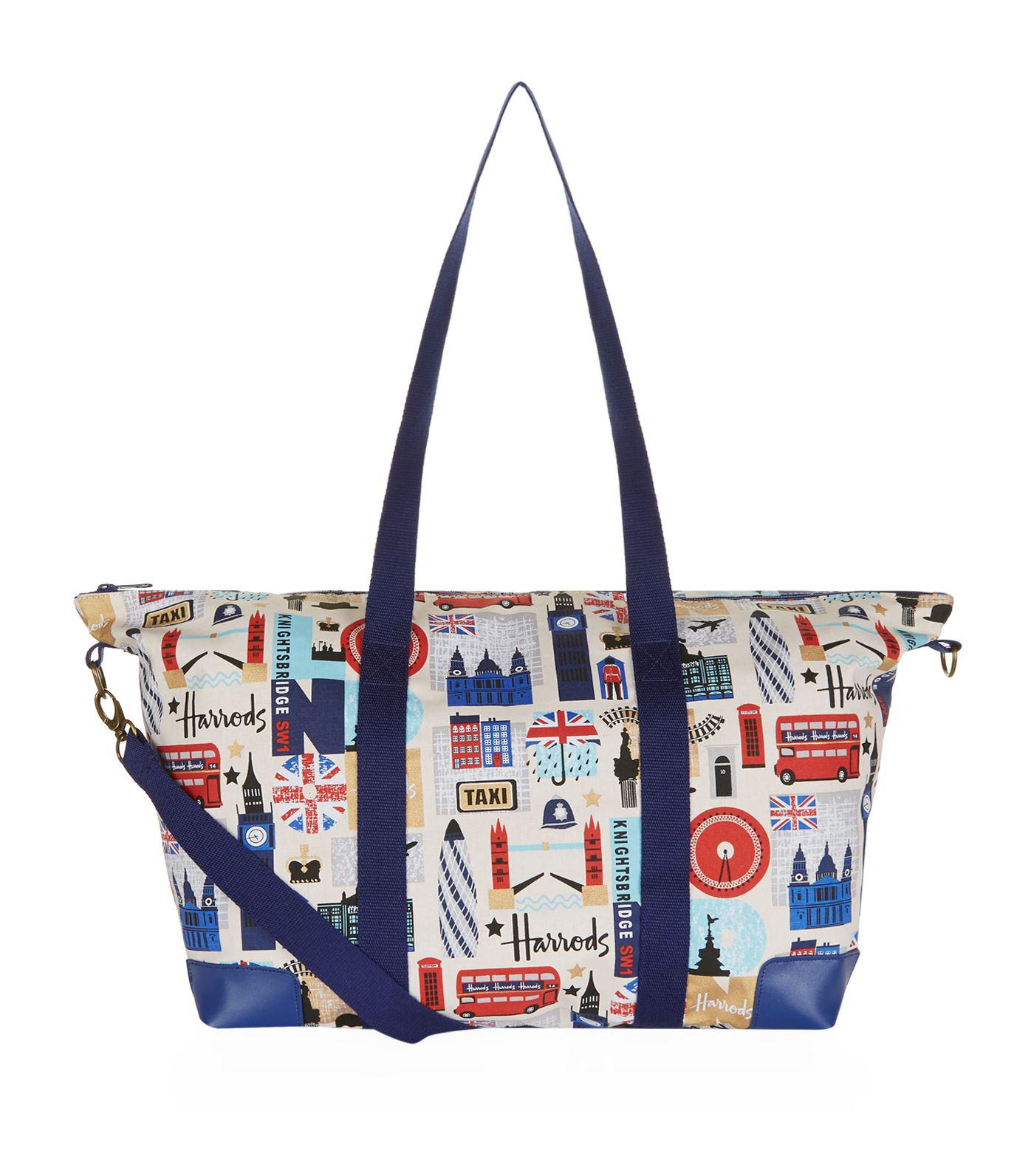 Harrods Synthetic London Icons Large Overnight Bag in Blue - Lyst