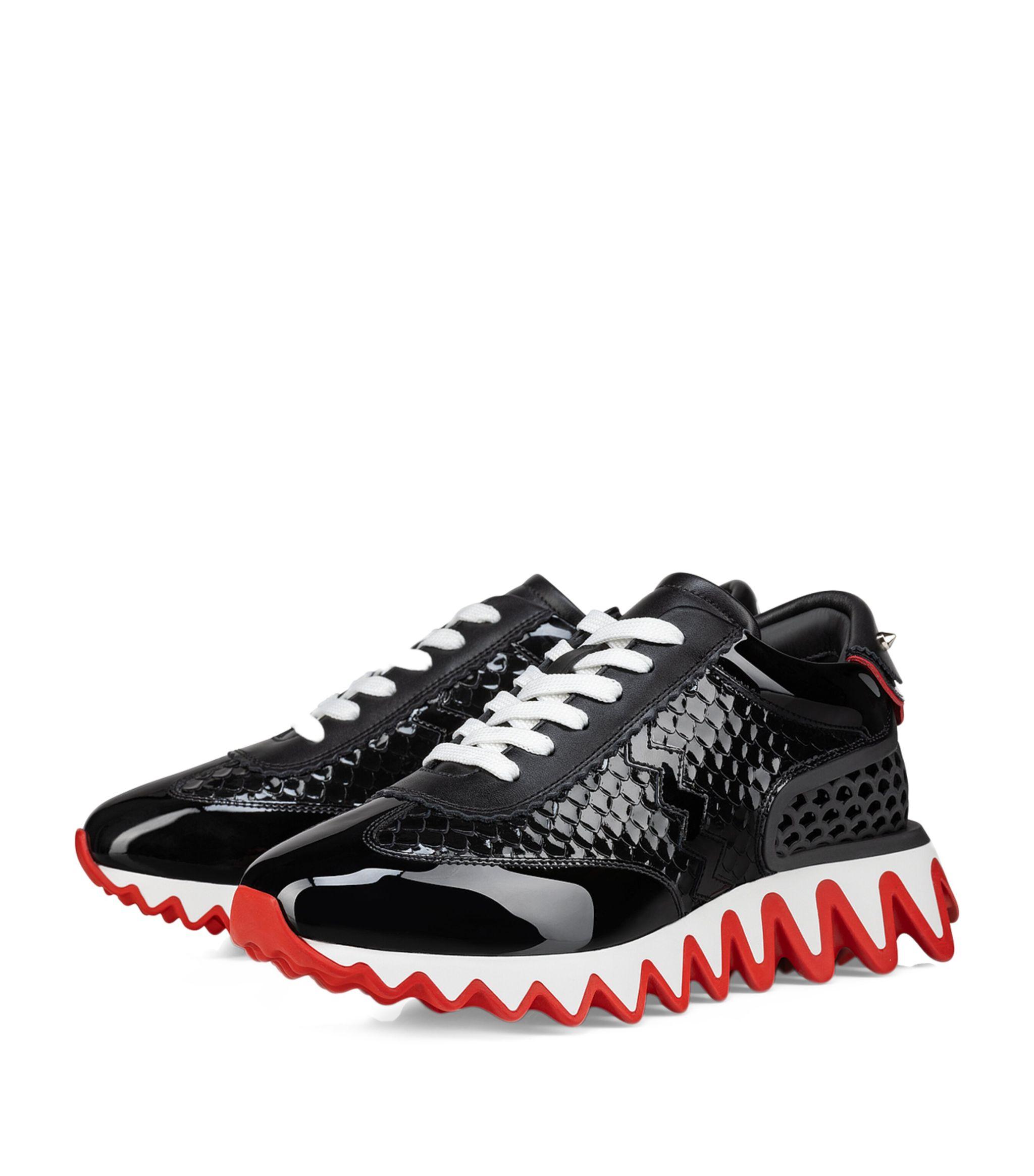 Christian Louboutin Loubishark Donna Leather Mid-top Trainers in