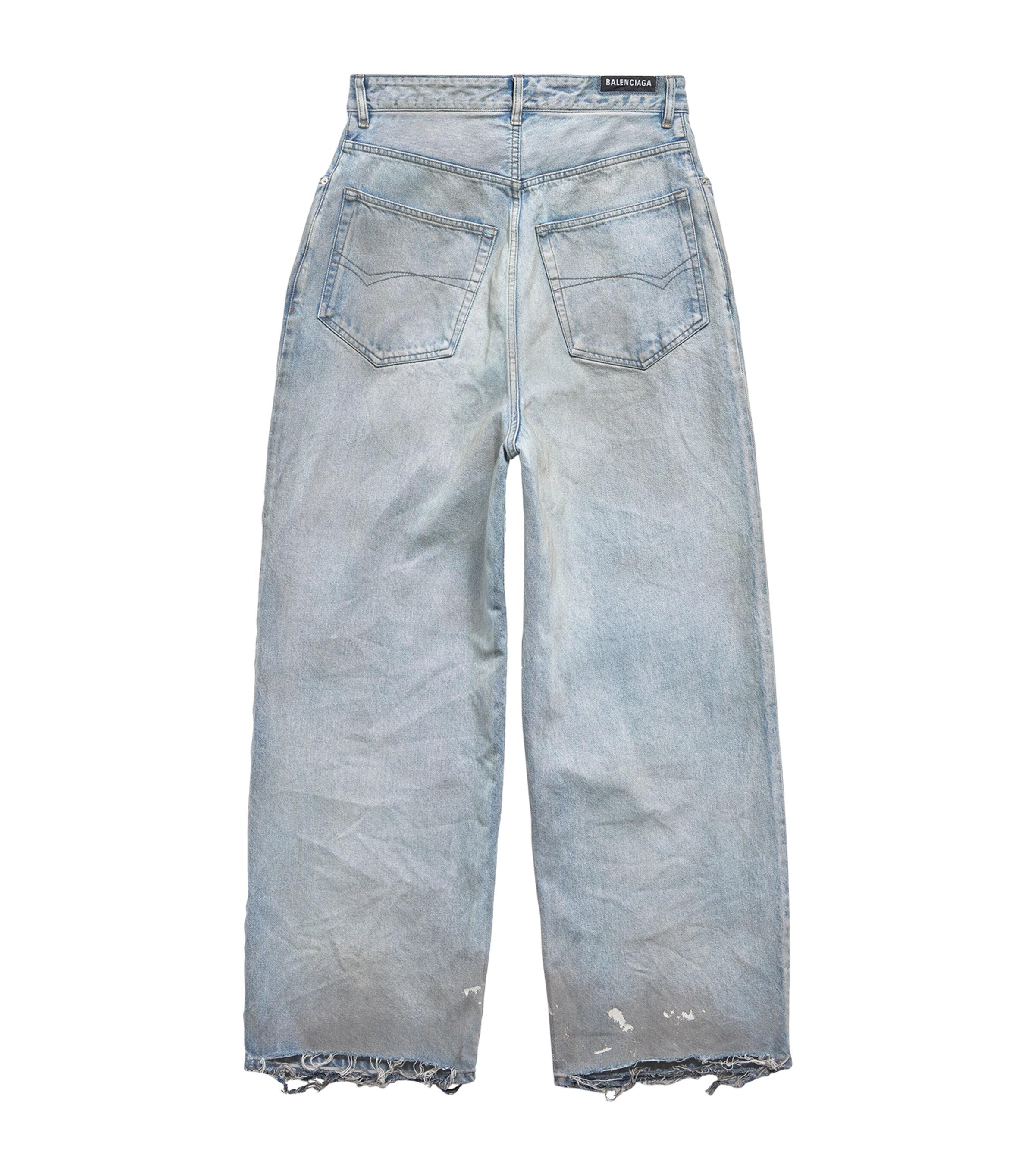 Balenciaga Japanese Twill Baggy Jeans in Blue for Men | Lyst