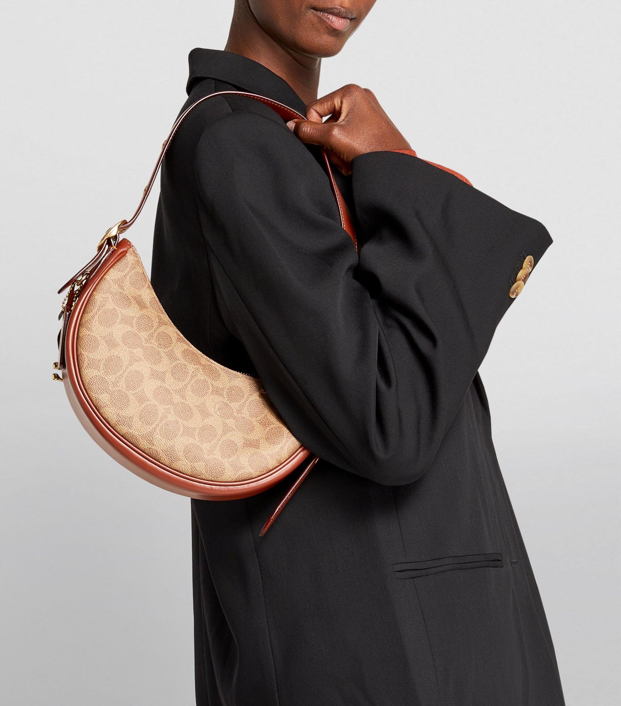 COACH Leather Luna Shoulder Bag in Brown | Lyst