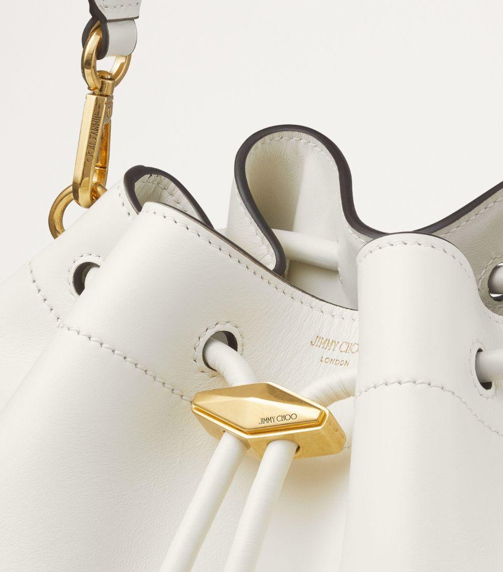 Jimmy Choo Medium Leather Cinch Shoulder Bag in White Lyst UK