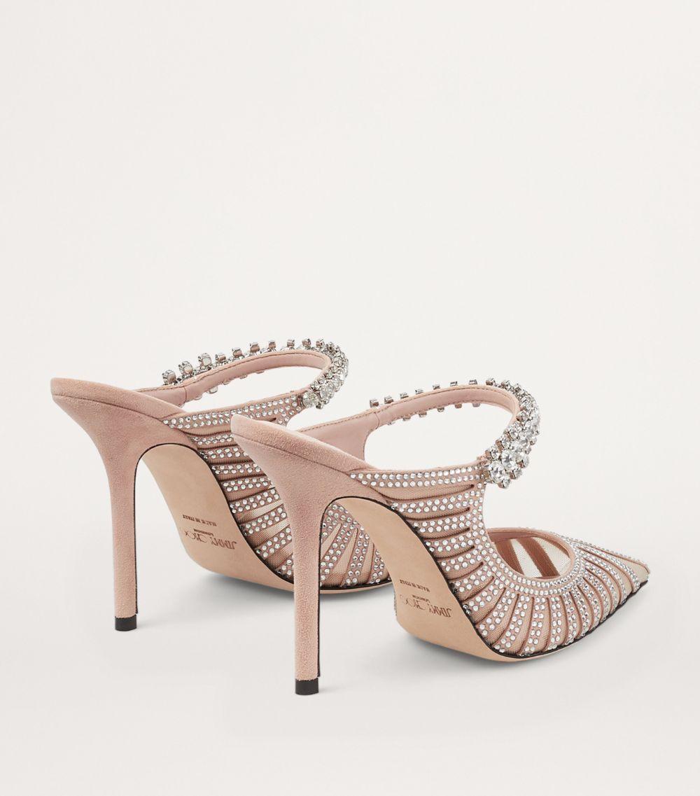 Jimmy Choo Bing 100 Embellished Mules in Pink | Lyst