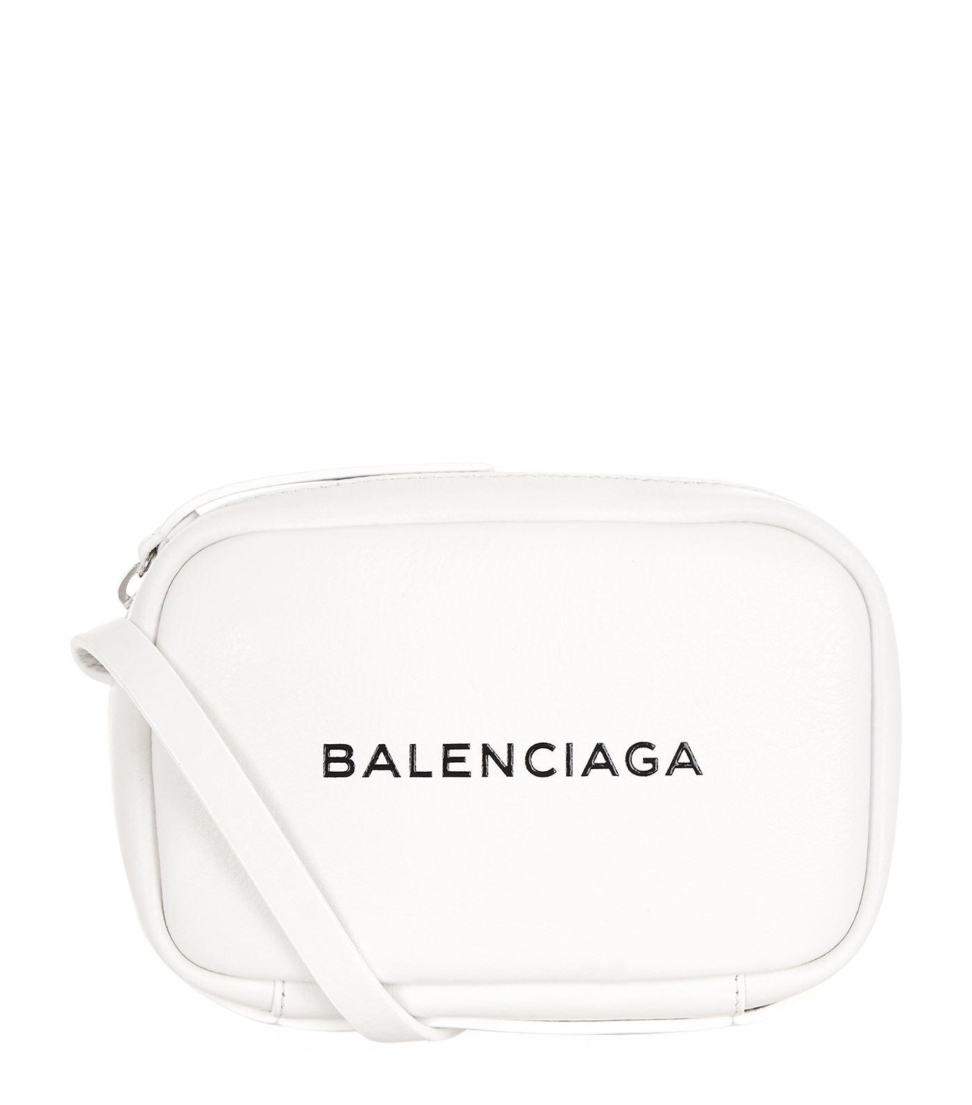 Balenciaga Leather Everyday Mini Camera Bag in White - Lyst