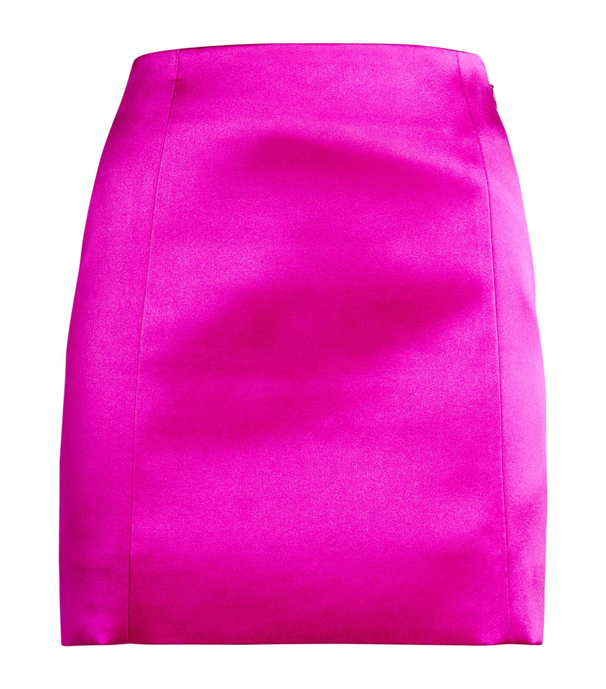 FRAME Satin Mini Skirt in Pink Lyst
