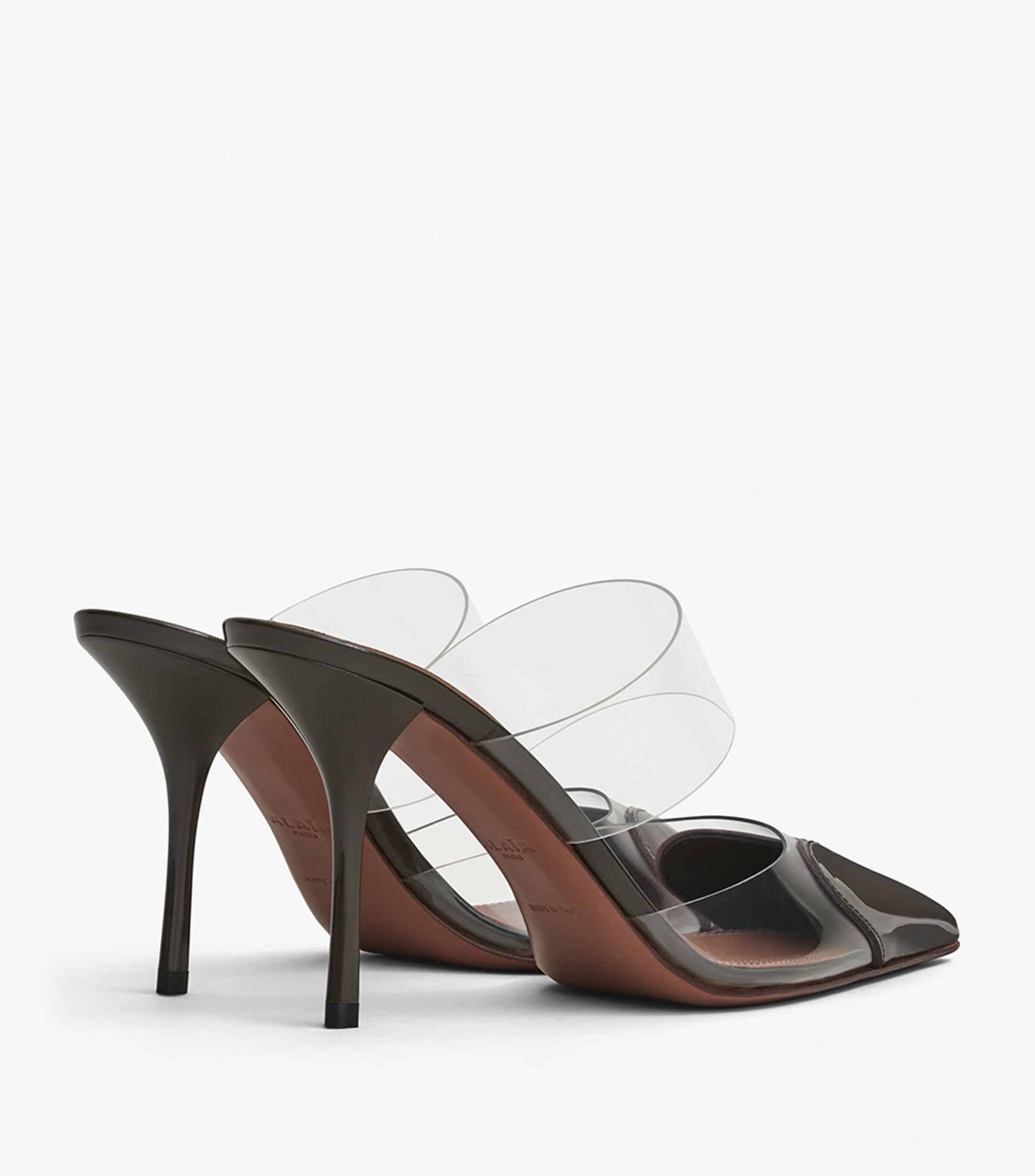 シューズ・サンダルその他 ALAIA Patent leather mule Nero Sculpture patent leather mules in black - Alaia | Mytheresa