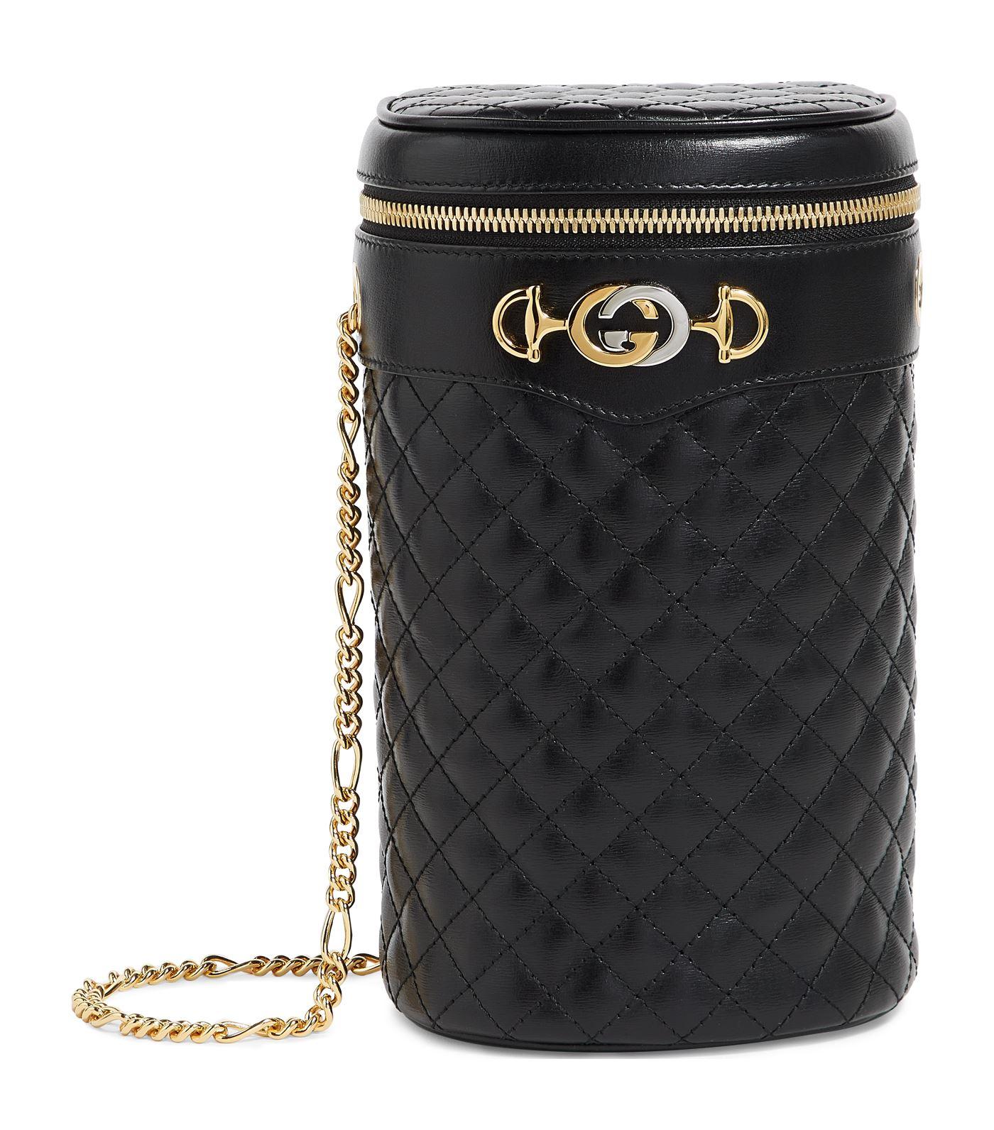 Gucci Leather Trapuntata Belt Bag in Black - Lyst