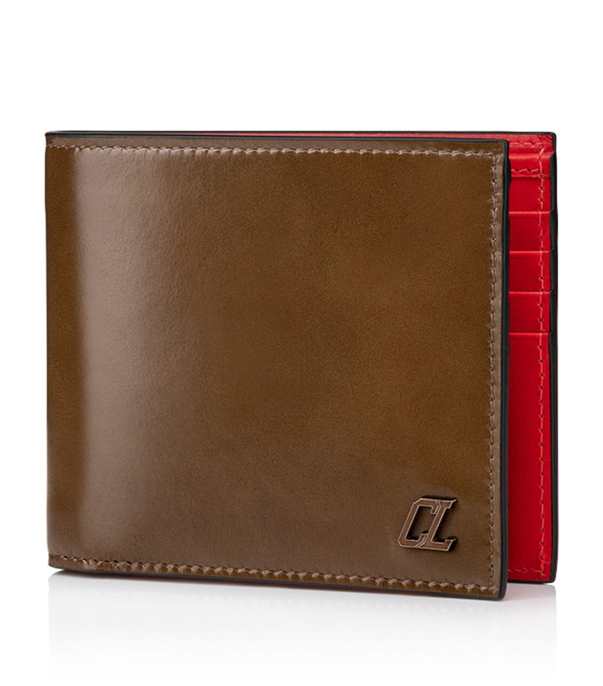 Christian Louboutin Coolcard Leather Wallet in Brown for Men