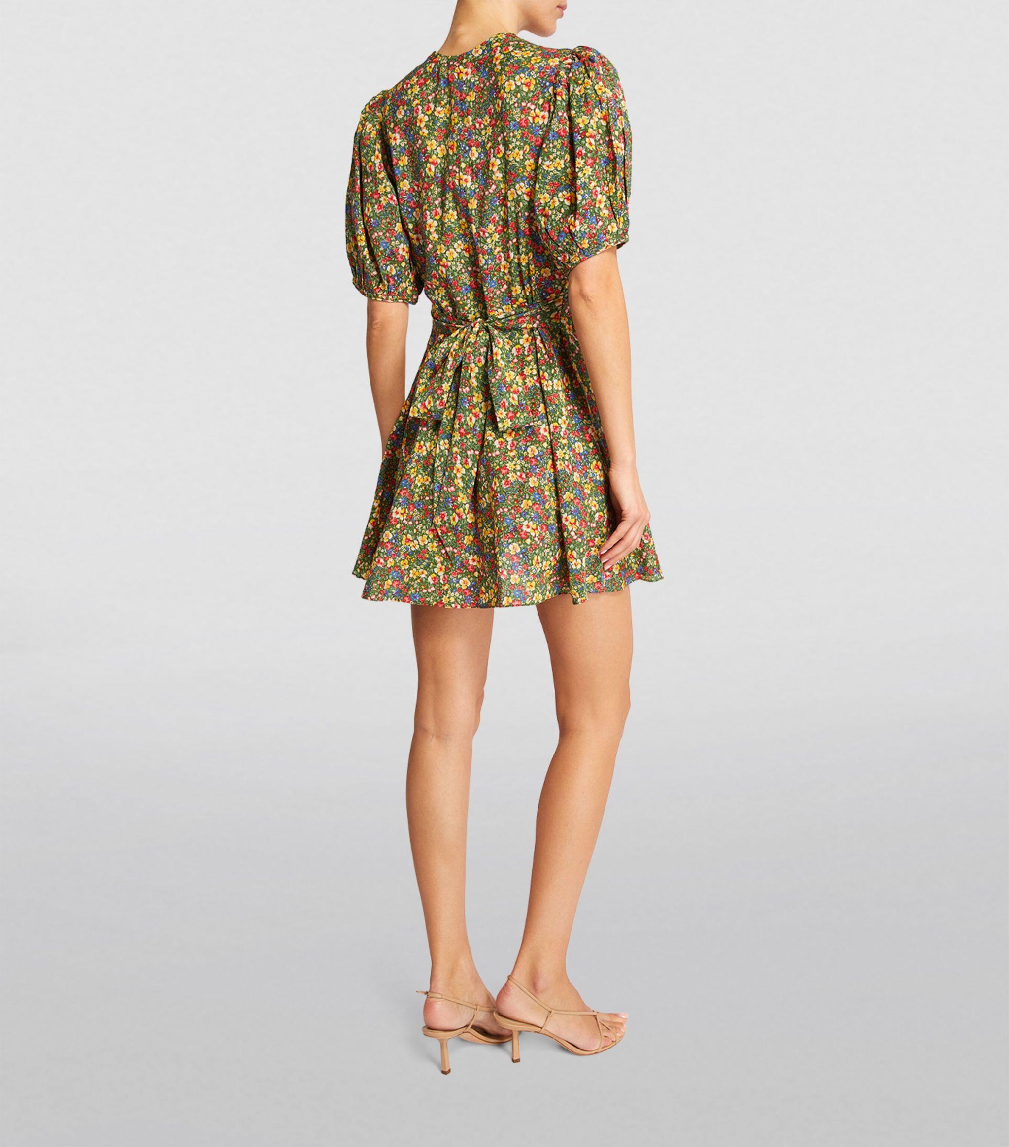 Doen Den Floral Emilia Mini Dress in Green | Lyst