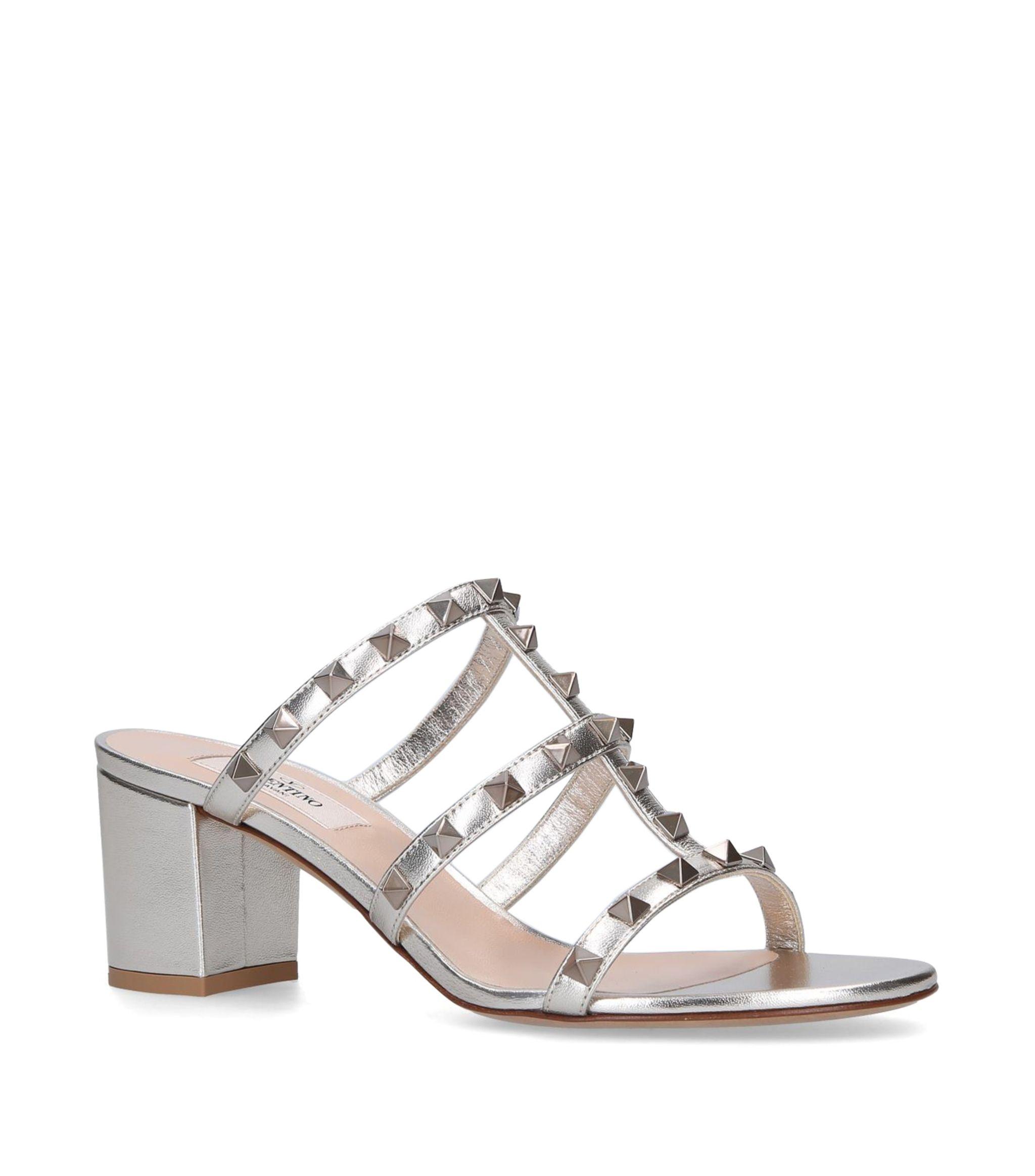 Valentino Rockstud 60 Leather Sandals / Sky Sorbet / RRP: Ã670.00 | Women shoes, Leather sandals 
