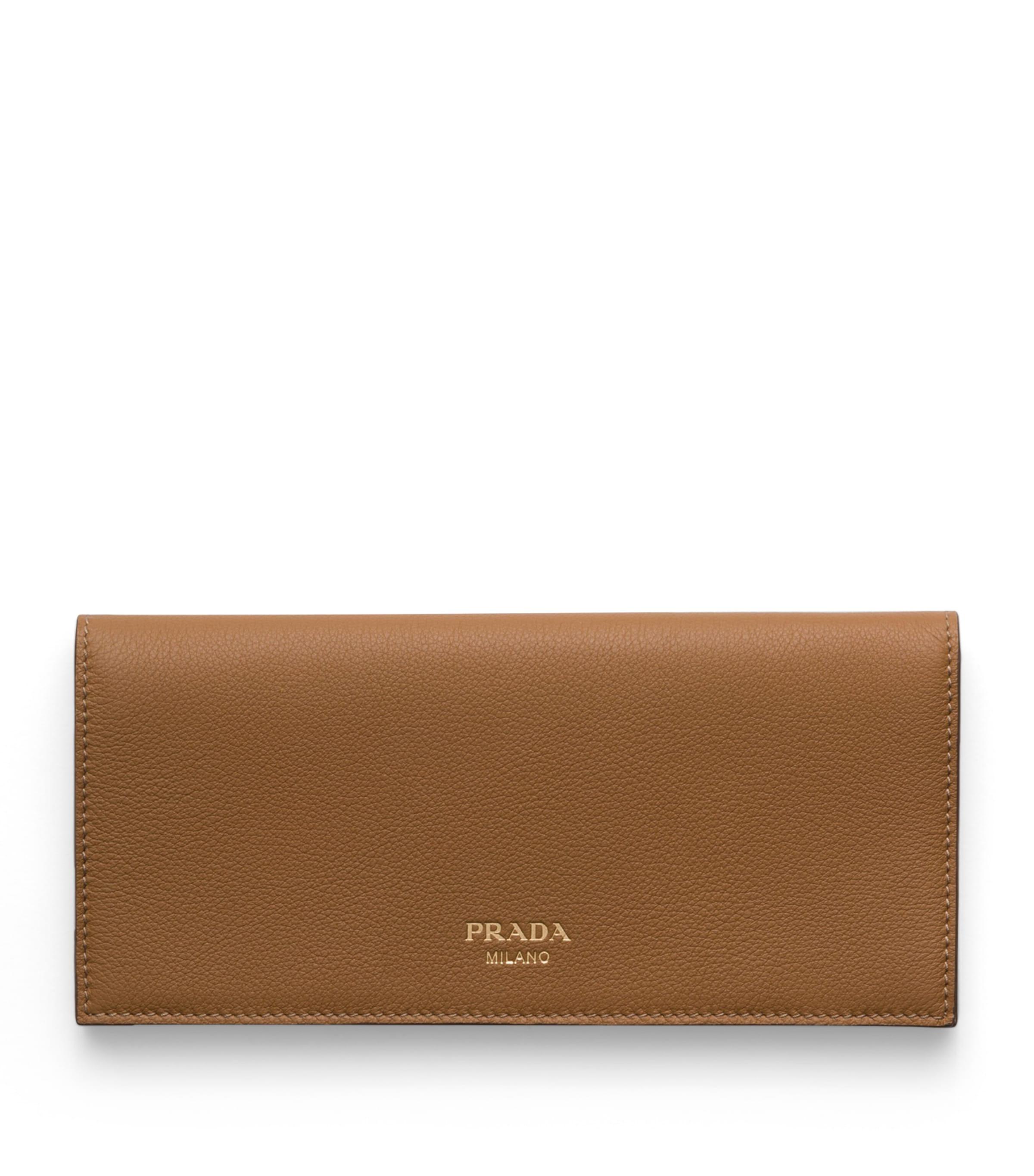 Prada Leather Envelope Wallet in Brown Lyst UK