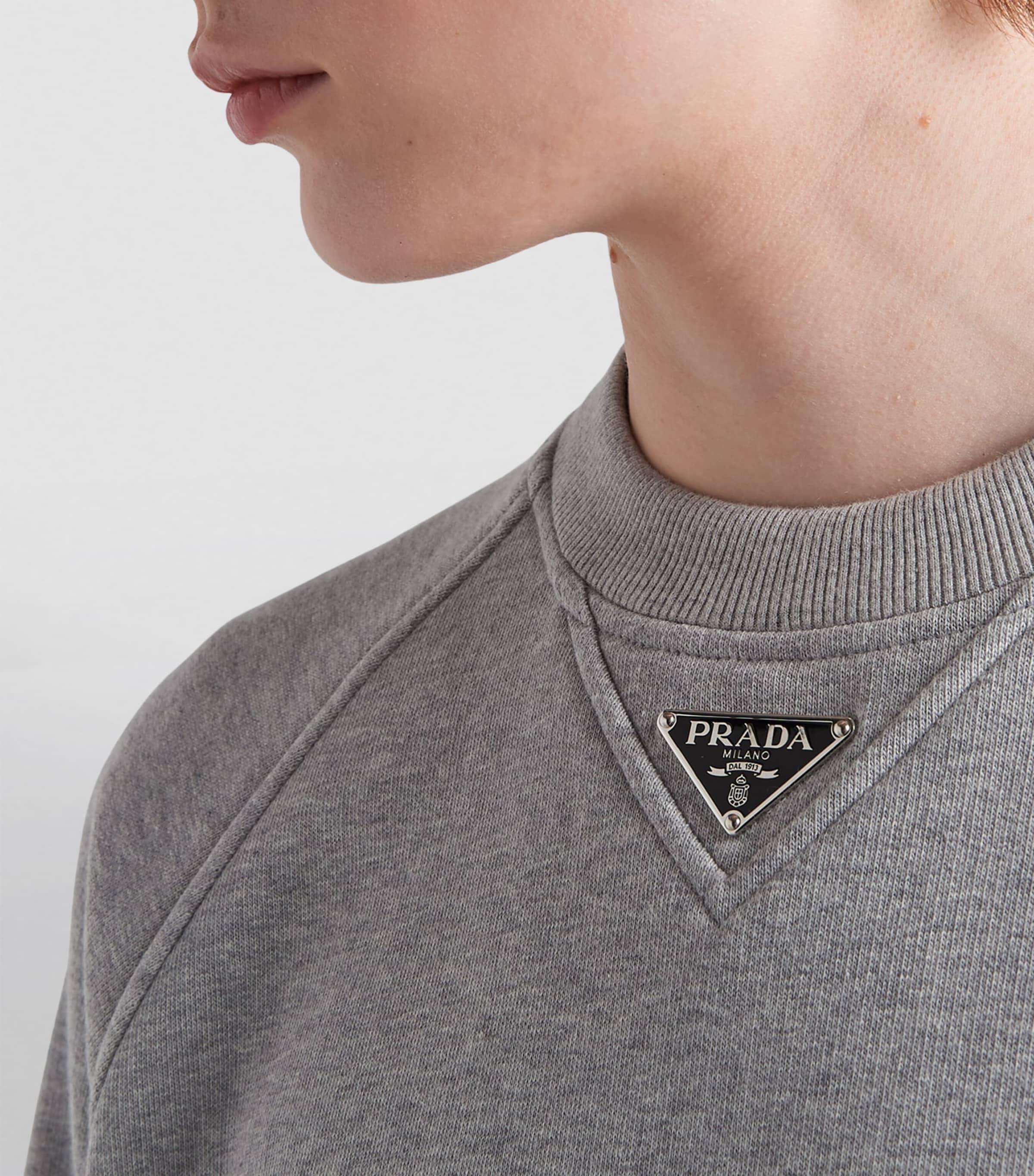 Prada Grey Cotton Sweatshirt