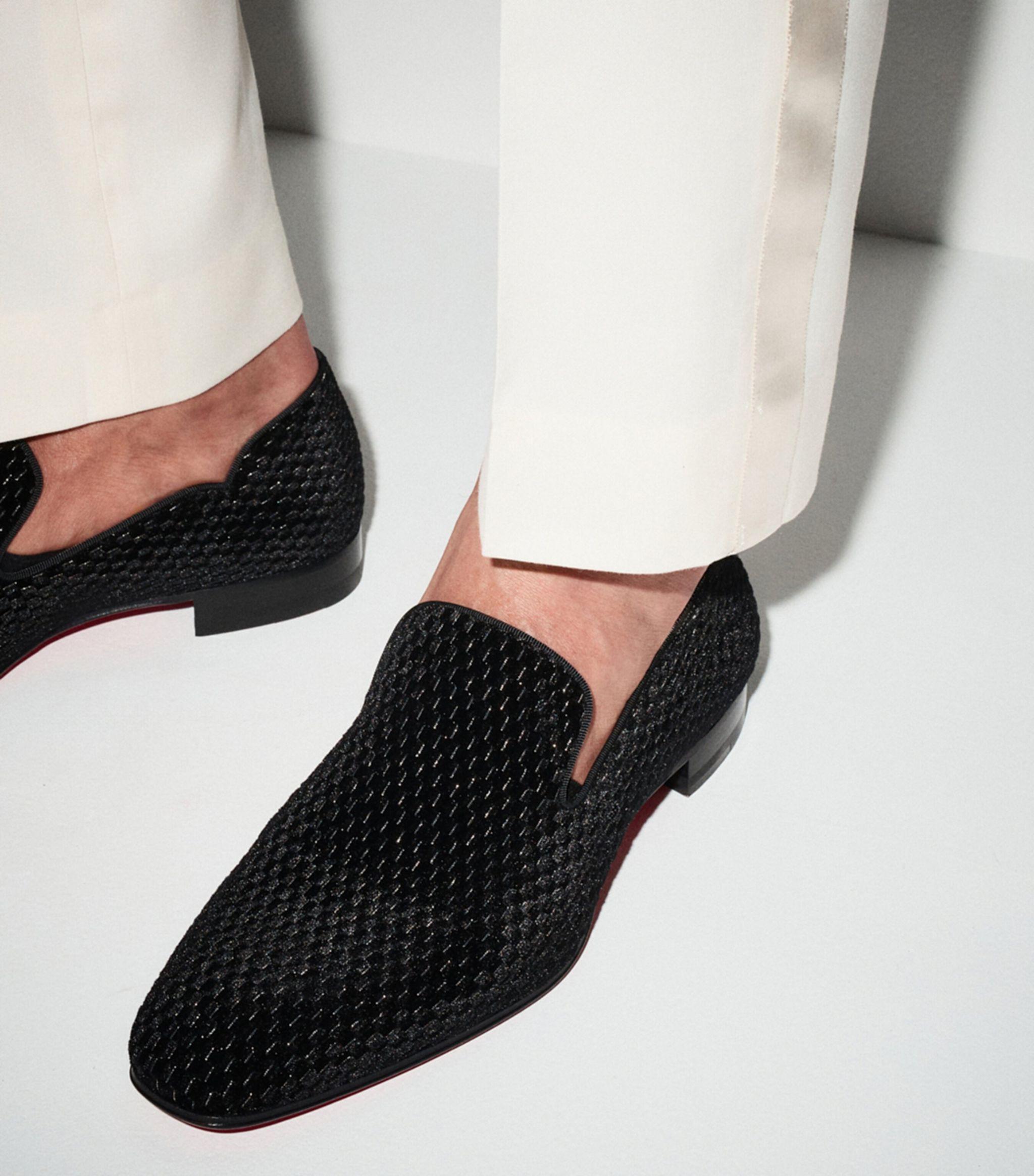 Christian Louboutin Dandy Chick Velvet Loafers in Black for 