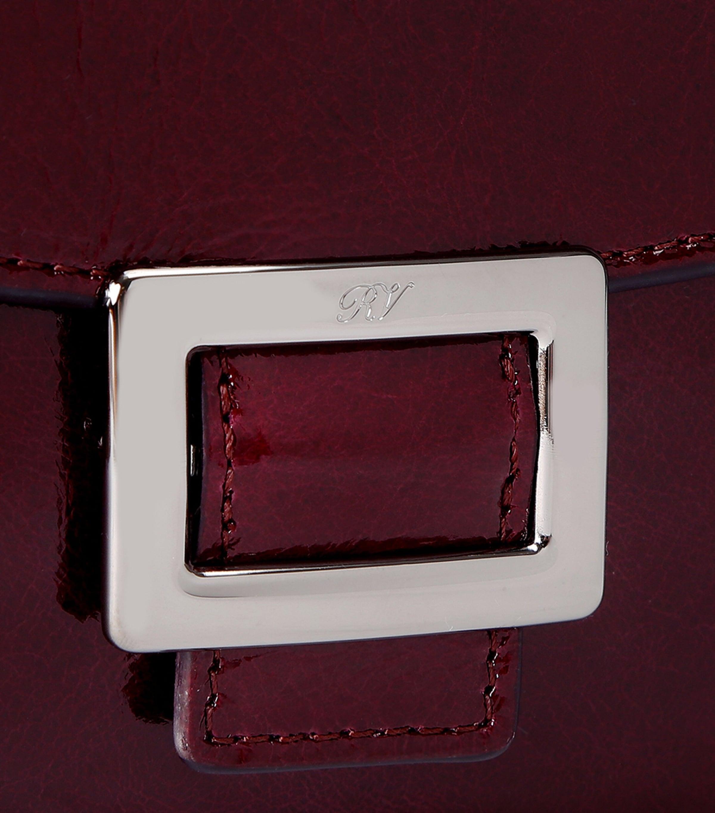 ヘアアクセサリー ROGER VIVIER Belle Vivier dark violet patent leather wallet Belle Vivier Wallet on chain in patent leather Burgundy
