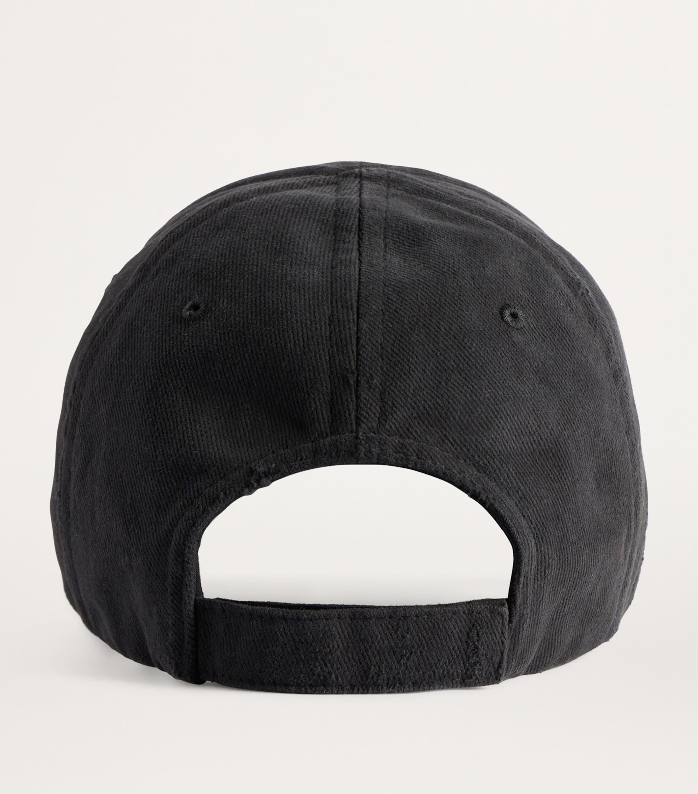 Balenciaga Cotton Nologo Baseball Cap in Black for Men | Lyst