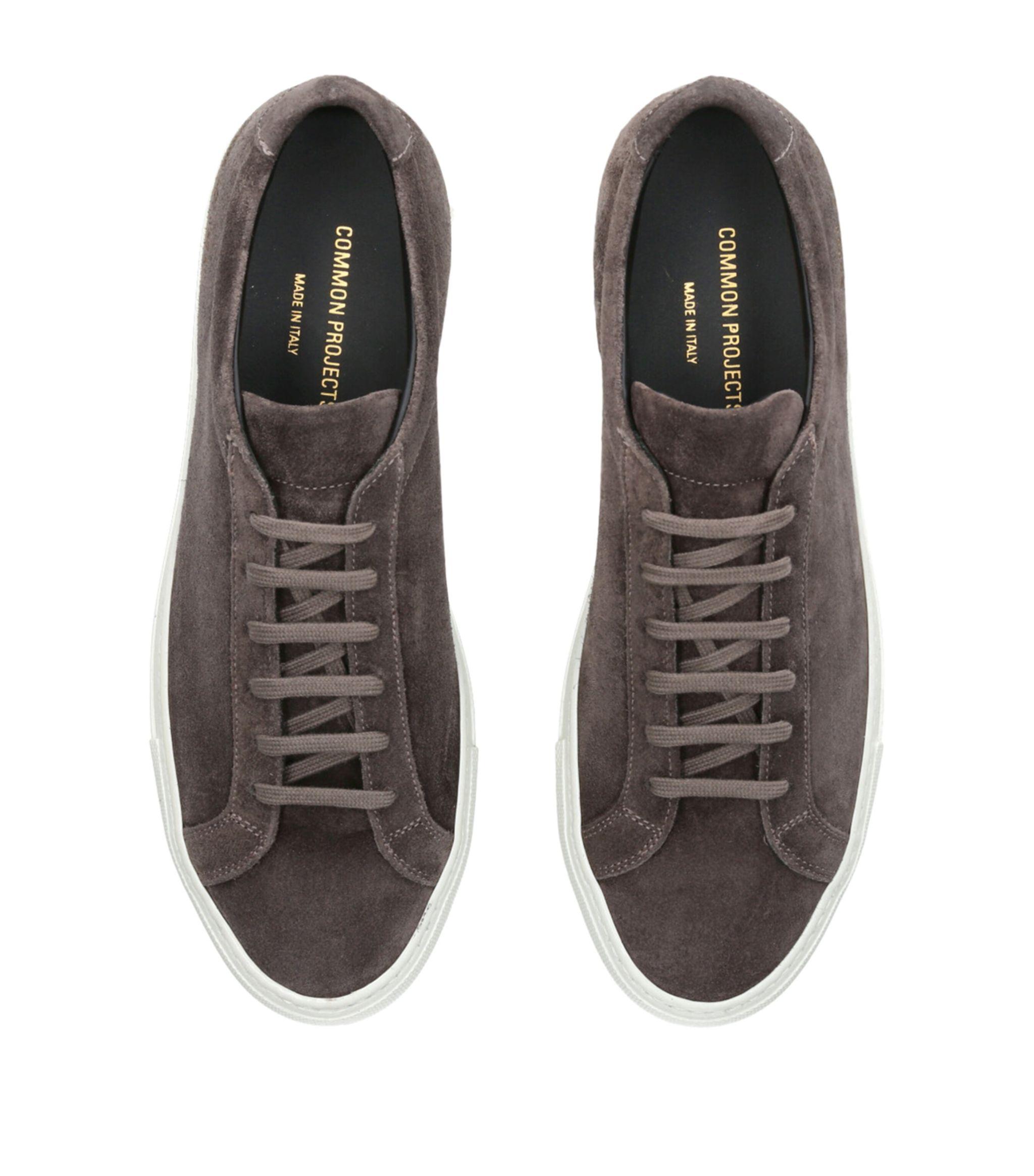 Common Projects Suede Low-top Achilles Sneakers in Brown for Men | Lyst