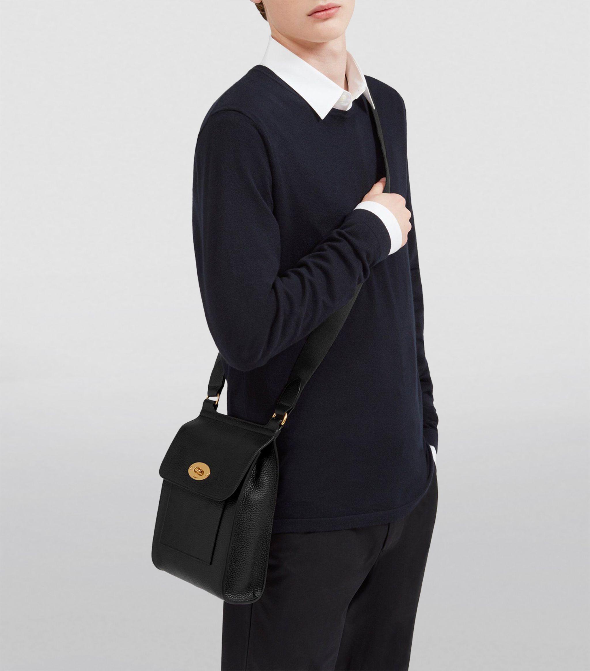 Mulberry Small Leather Antony Messenger Bag in Black for Men | Lyst