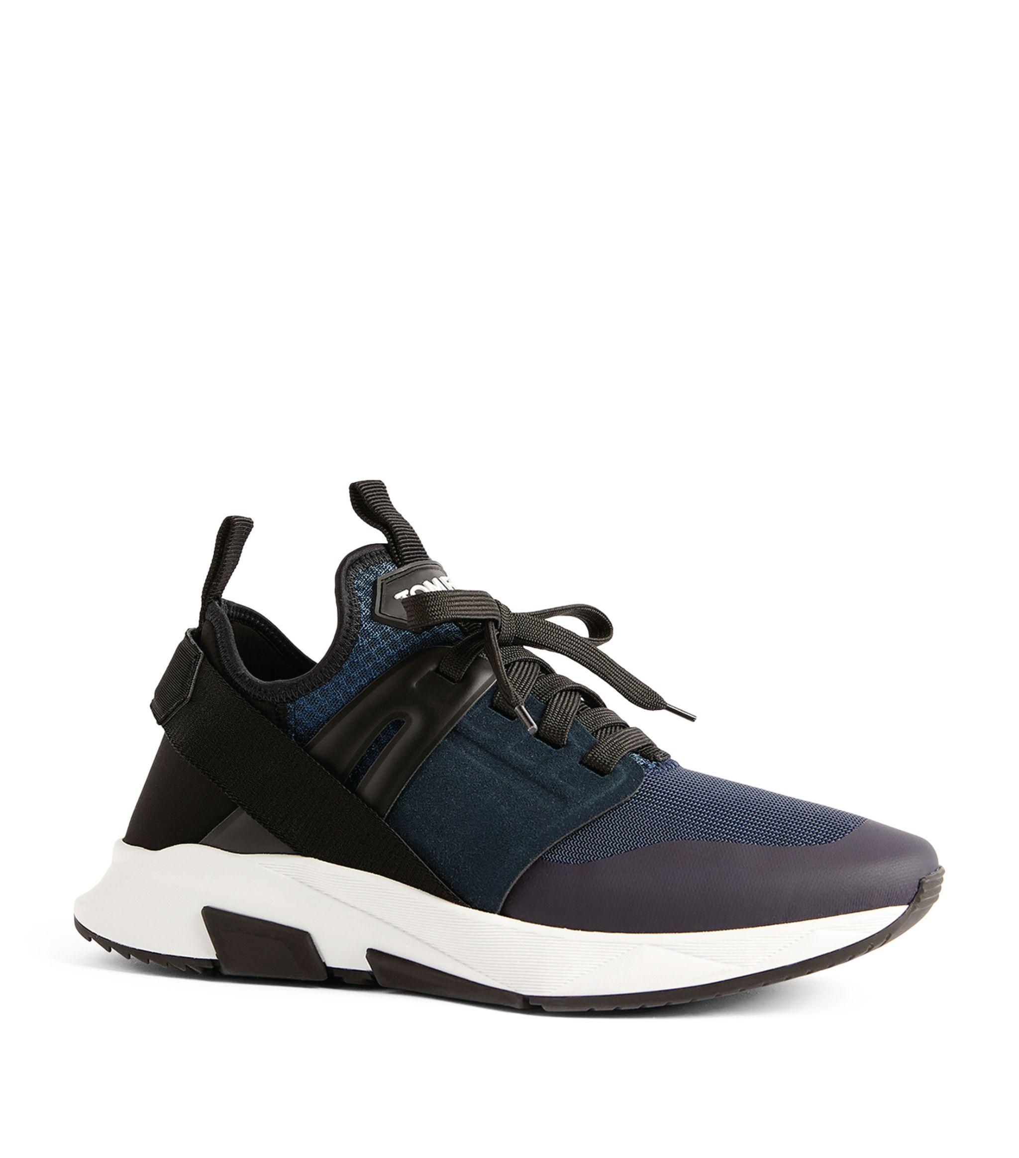 Tom Ford Leather Jago Sneakers in Blue for Men - Lyst