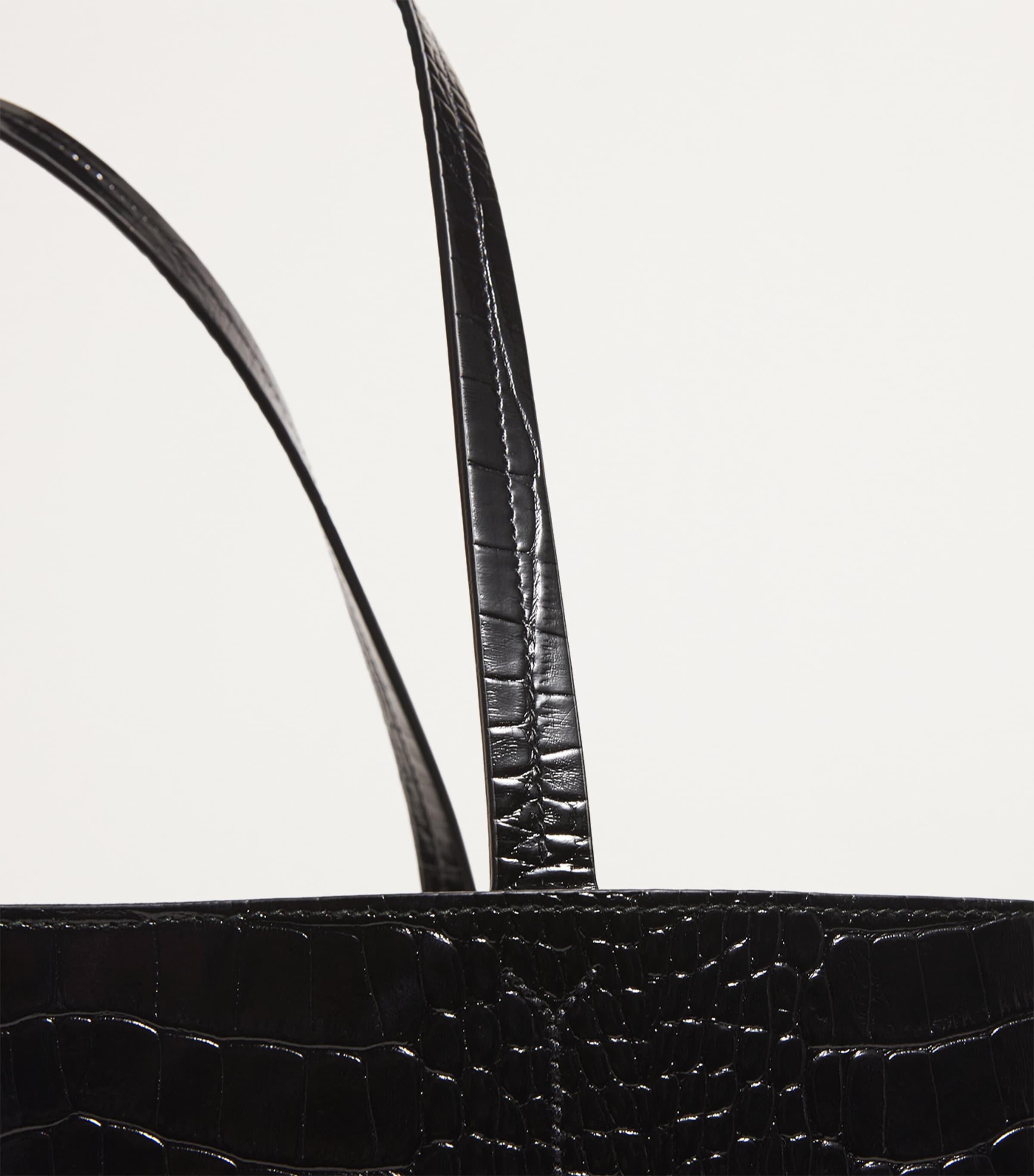 Anine Bing Croc-Embossed Leather Elly Tote Bag in Black Lyst UK