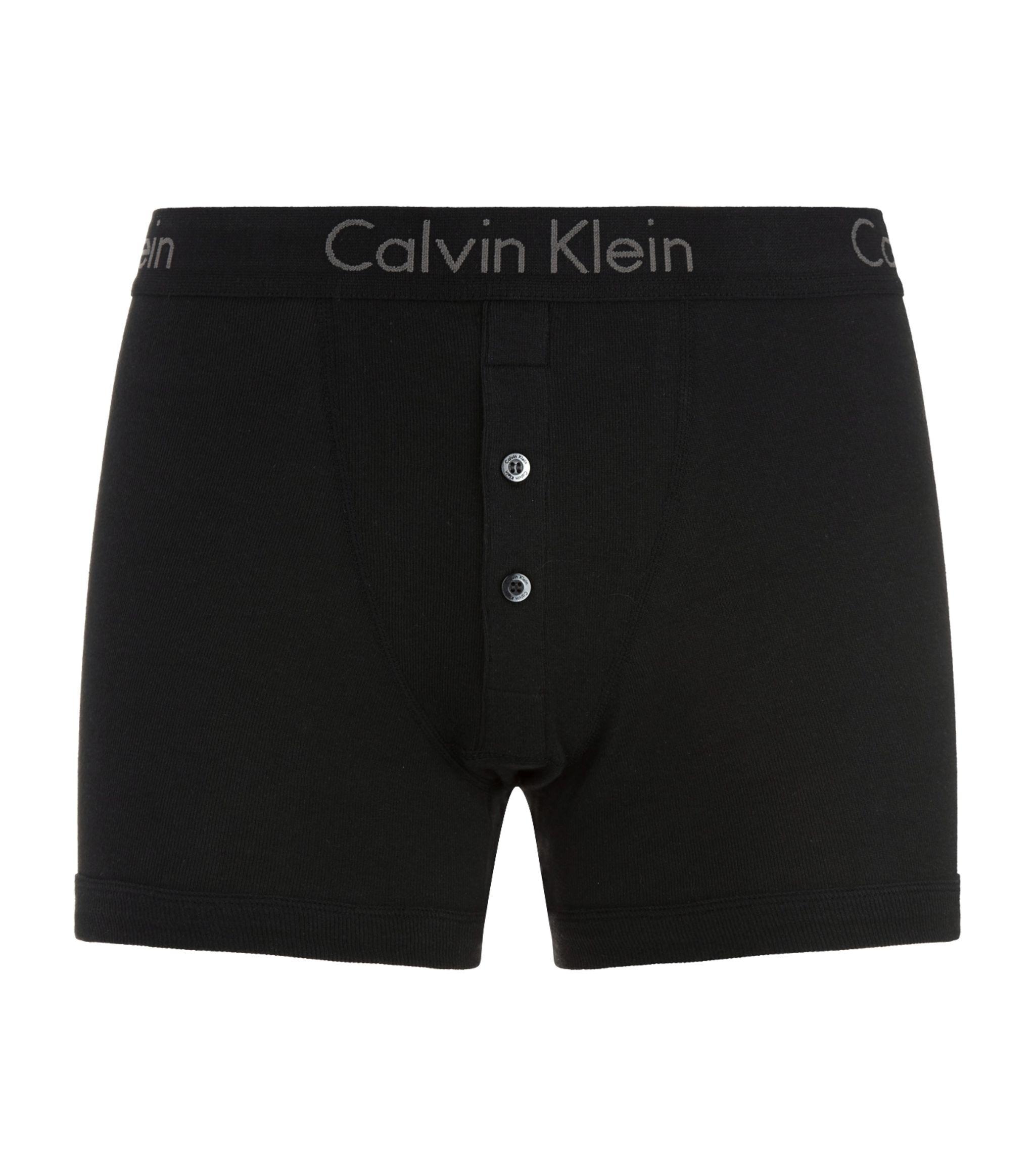 Calvin Klein Cotton Button Fly Boxer Briefs in Black for Men - Lyst