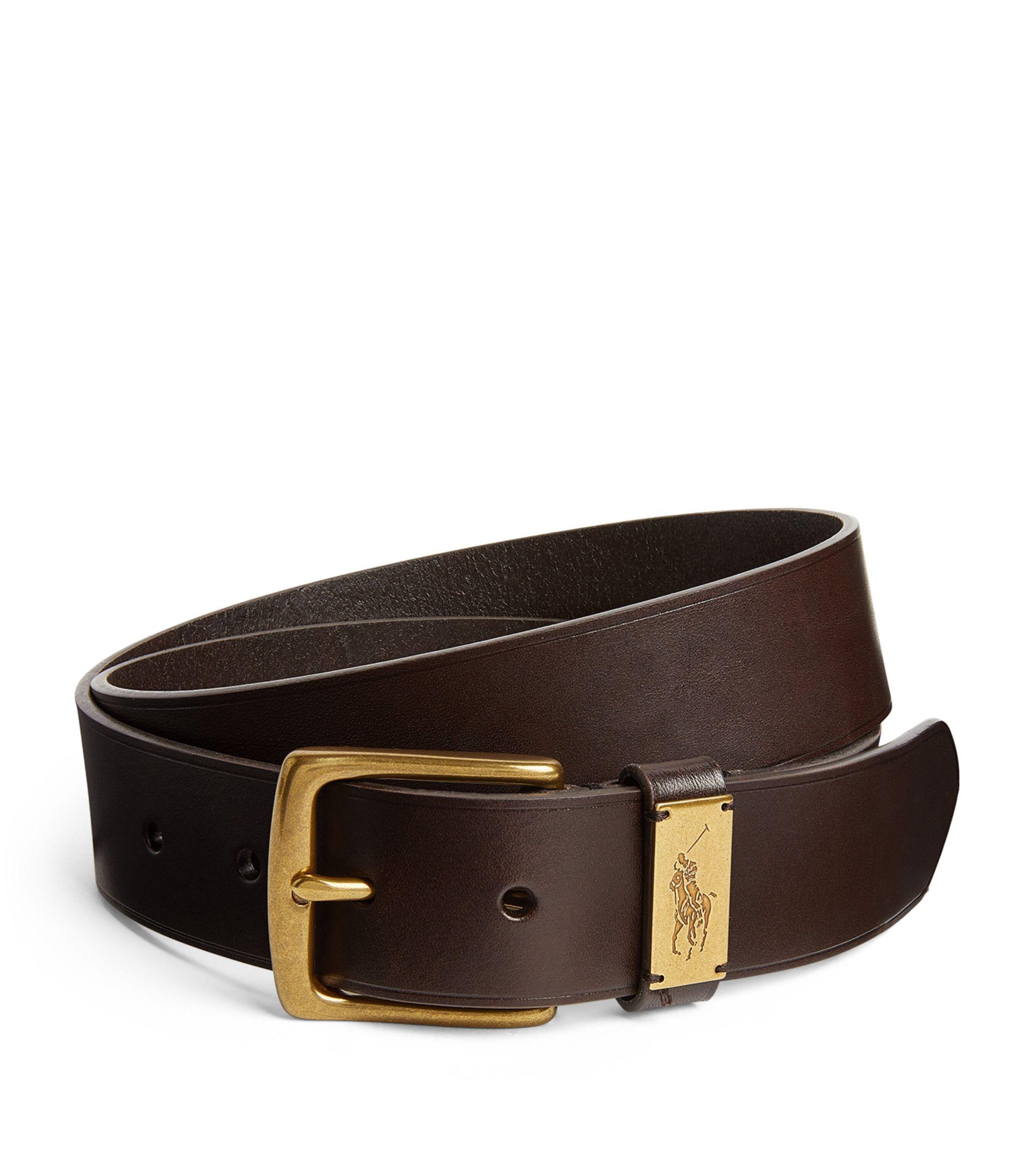 ベルト RALPH LAUREN Signature Pony Leather Belt Polo Ralph Lauren Men's Signature Pony Leather Belt - Macy's
