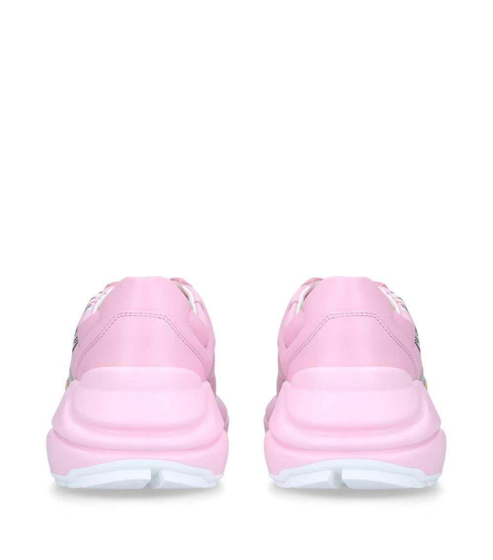 Gucci Rhyton Cat Sneakers in Pink - Lyst
