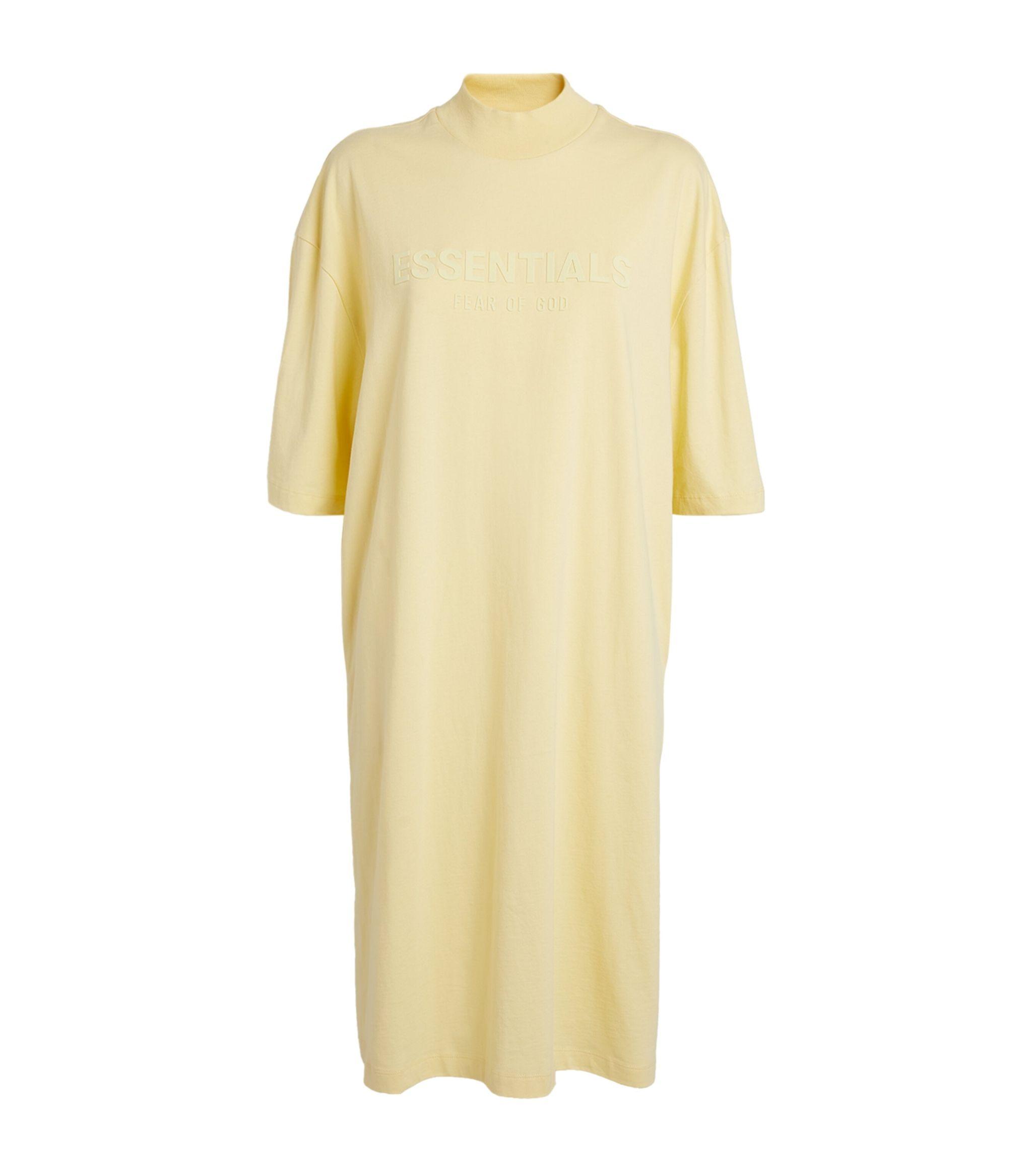 Fear Of God Fog Essentials Tee Dress Canary in Yellow | Lyst